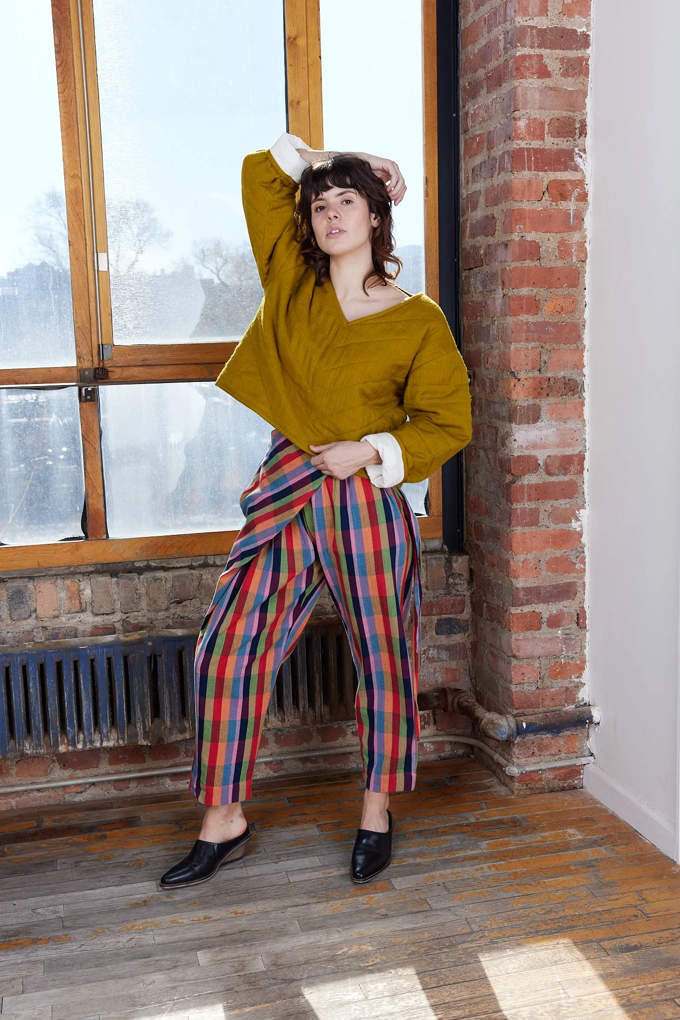 VENUS PANTS | LOVEBIRD CHEX sold by Rujuta Sheth product image thumbnail 3