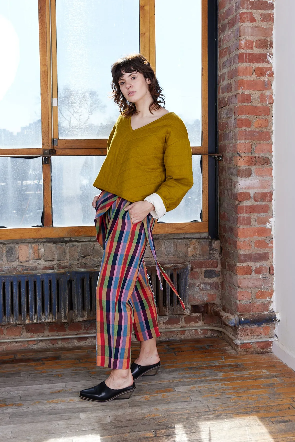 VENUS PANTS | LOVEBIRD CHEX sold by Rujuta Sheth product image thumbnail 2