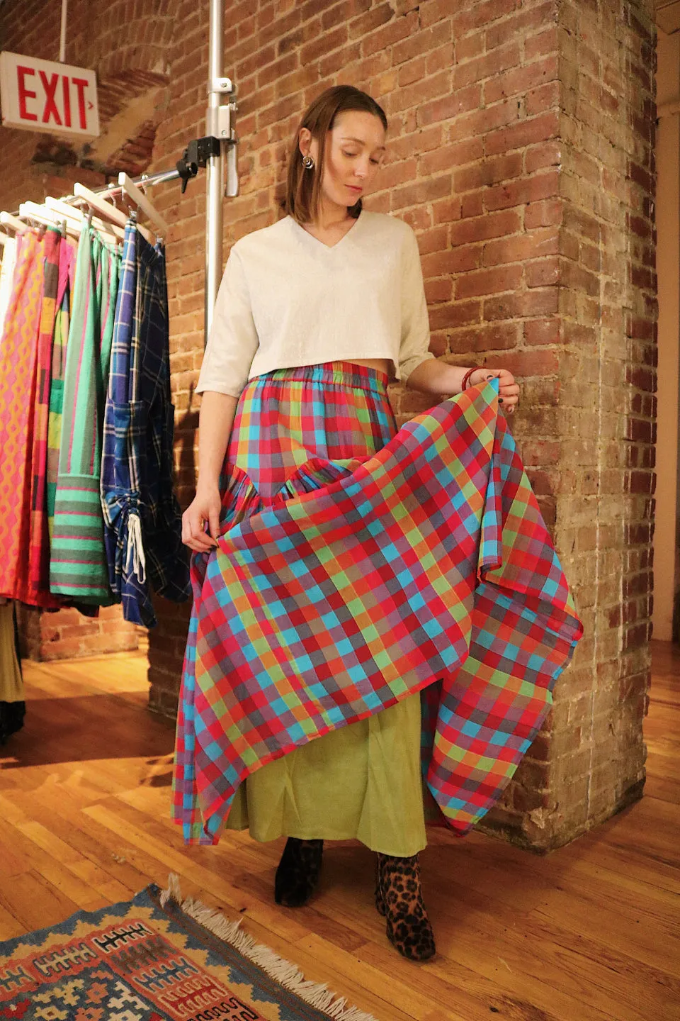 LEILA SKIRT | CROSSWAY CHEX sold by Rujuta Sheth