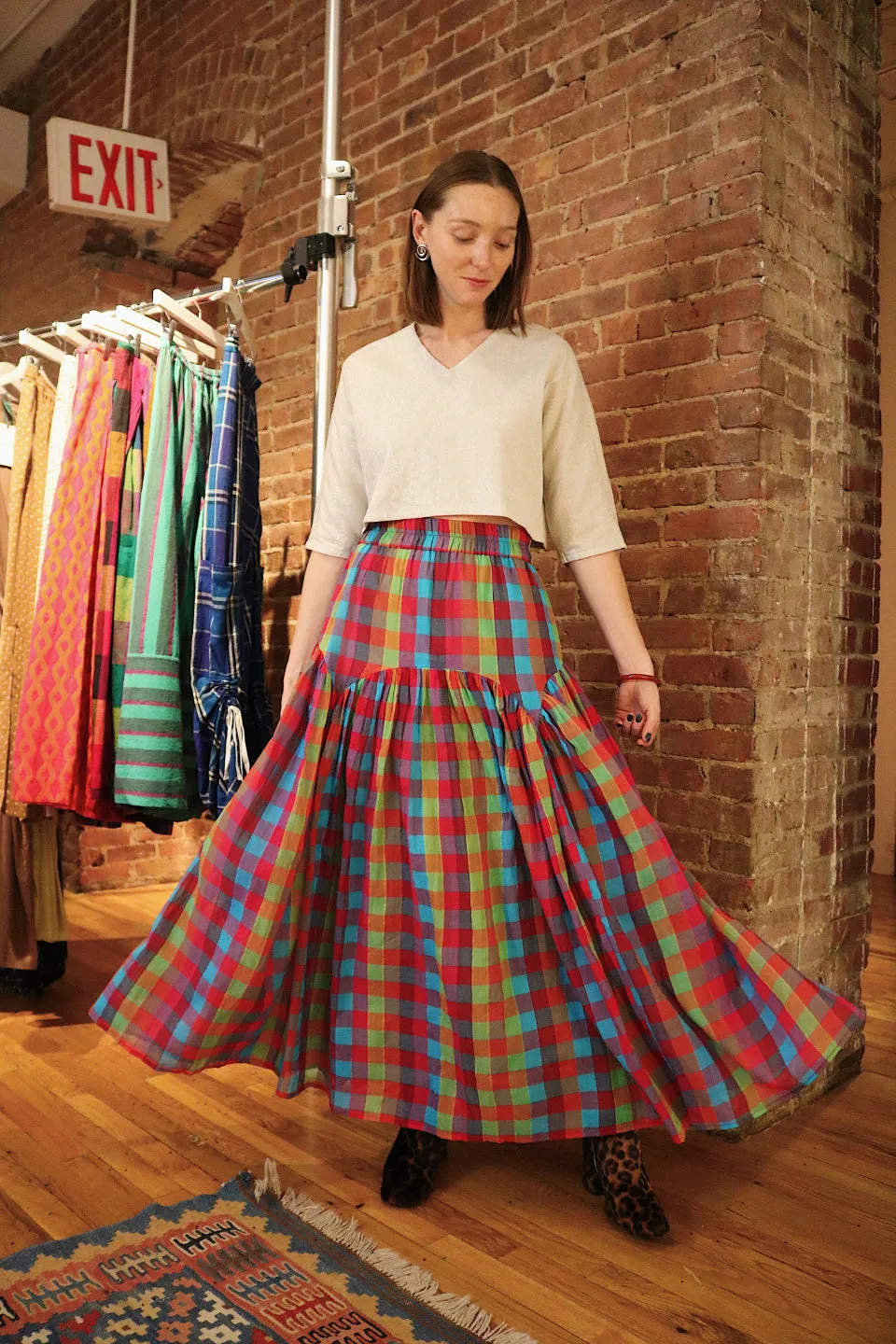 LEILA SKIRT | CROSSWAY CHEX sold by Rujuta Sheth product image thumbnail 2
