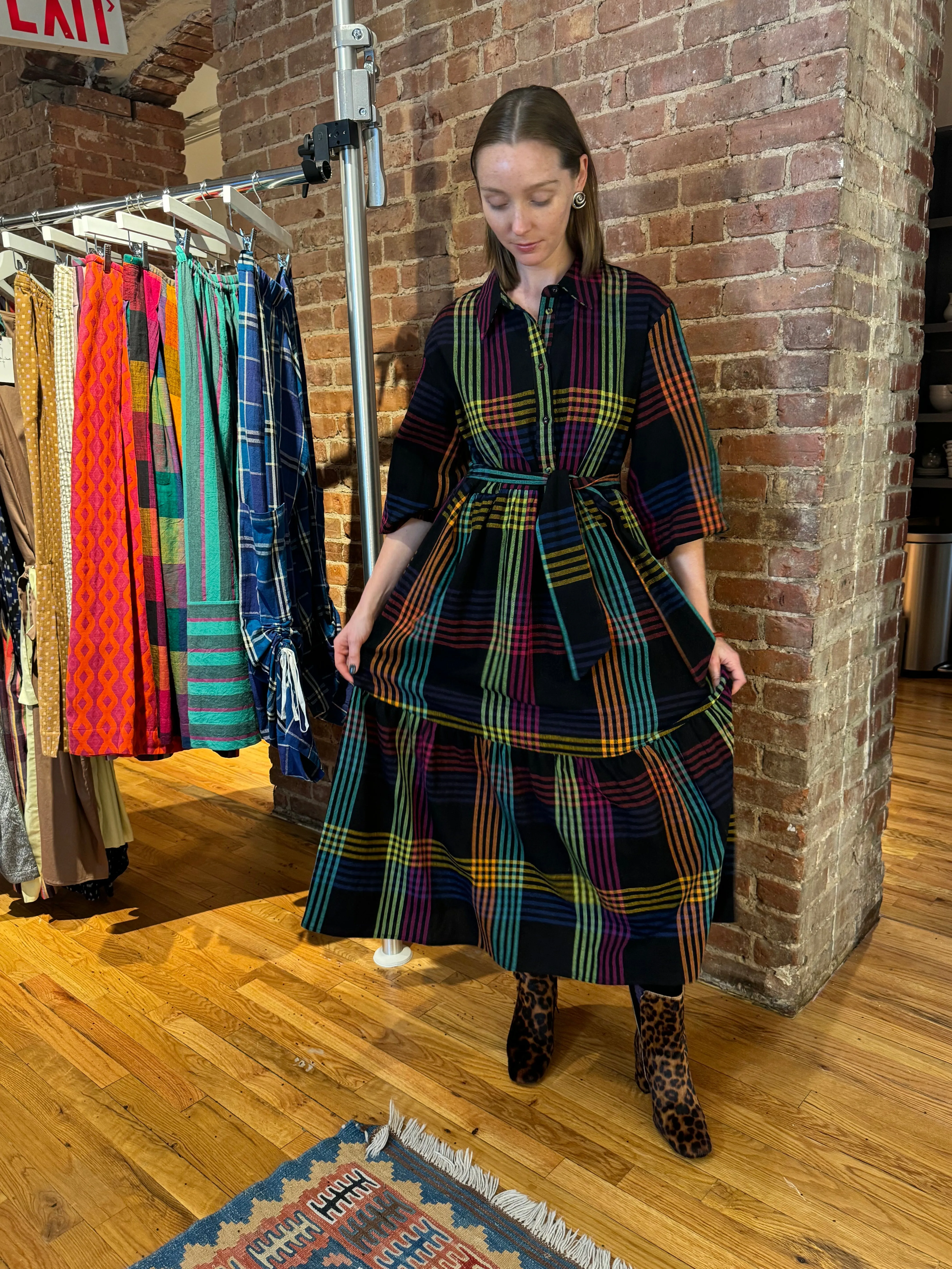 LAURIE DRESS | FIREFLY CHEX sold by Rujuta Sheth