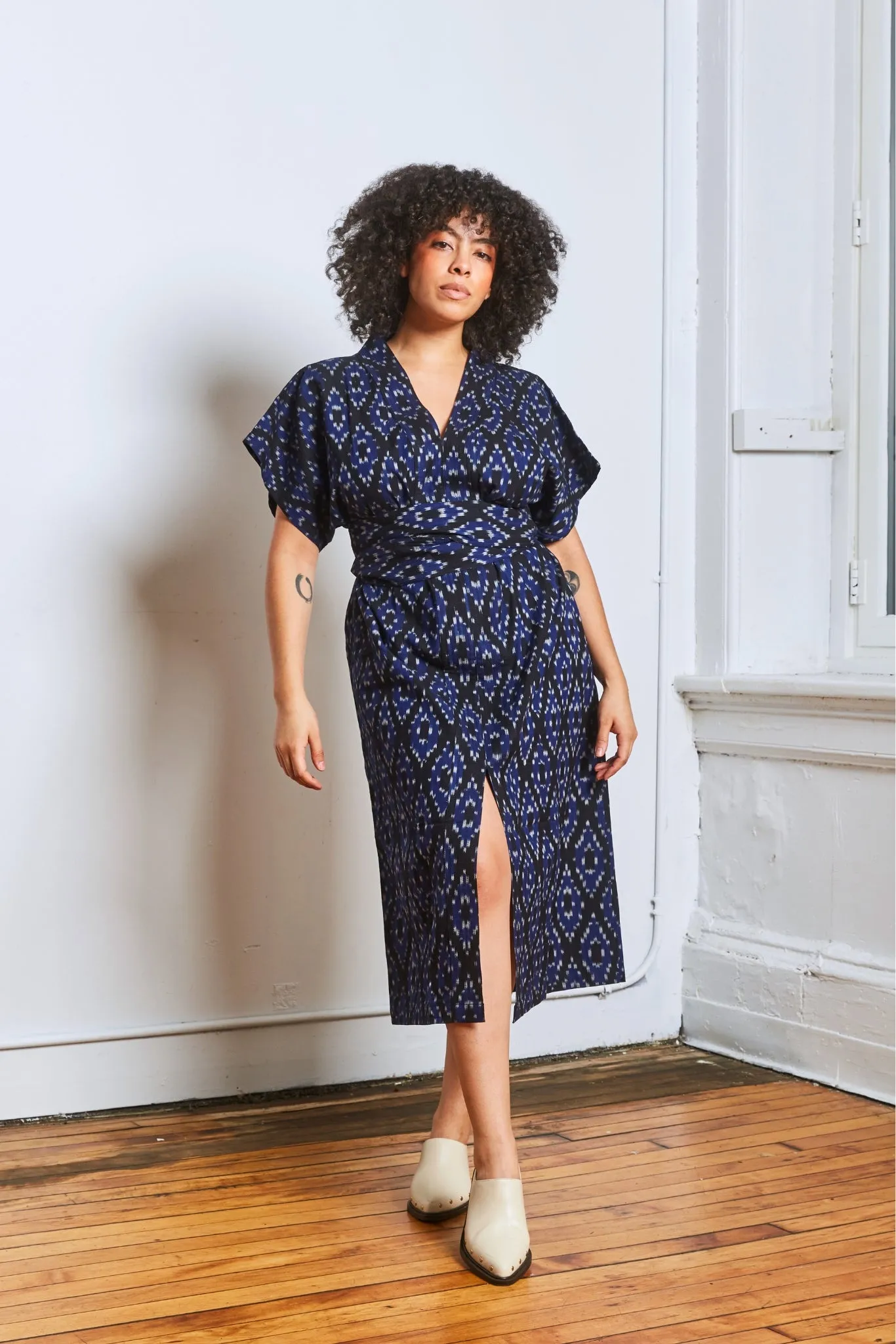 NAYA KAFTAN DRESS | SAPPHIRE IKAT sold by Rujuta Sheth