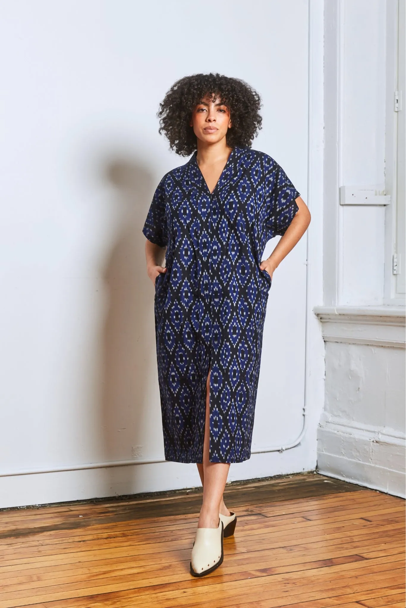 NAYA KAFTAN DRESS | SAPPHIRE IKAT sold by Rujuta Sheth product image thumbnail 2