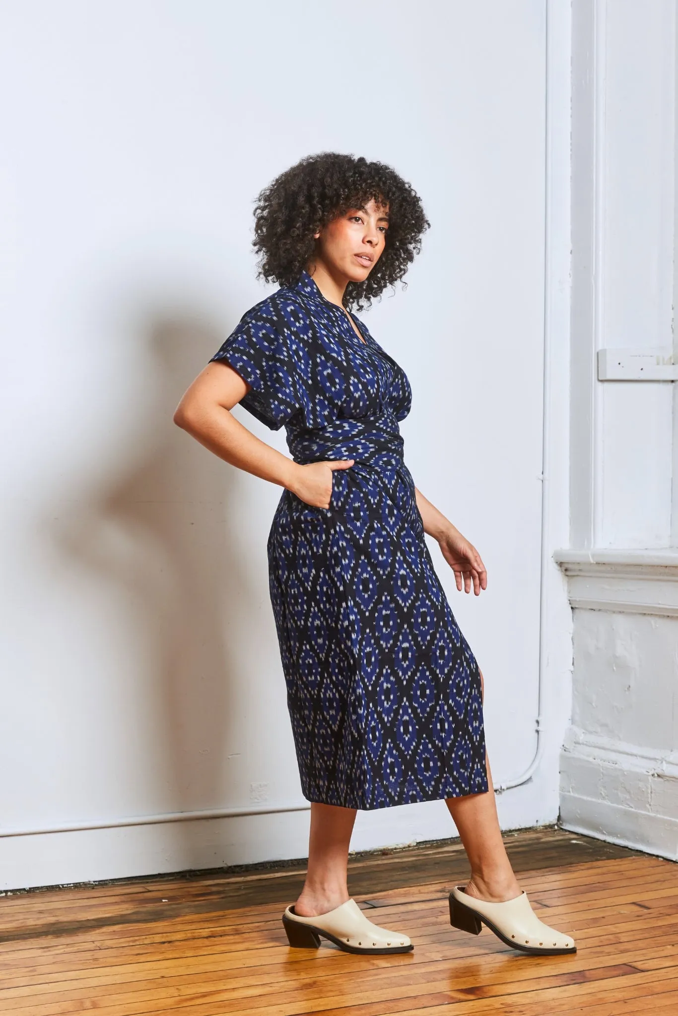 NAYA KAFTAN DRESS | SAPPHIRE IKAT sold by Rujuta Sheth product image thumbnail 3