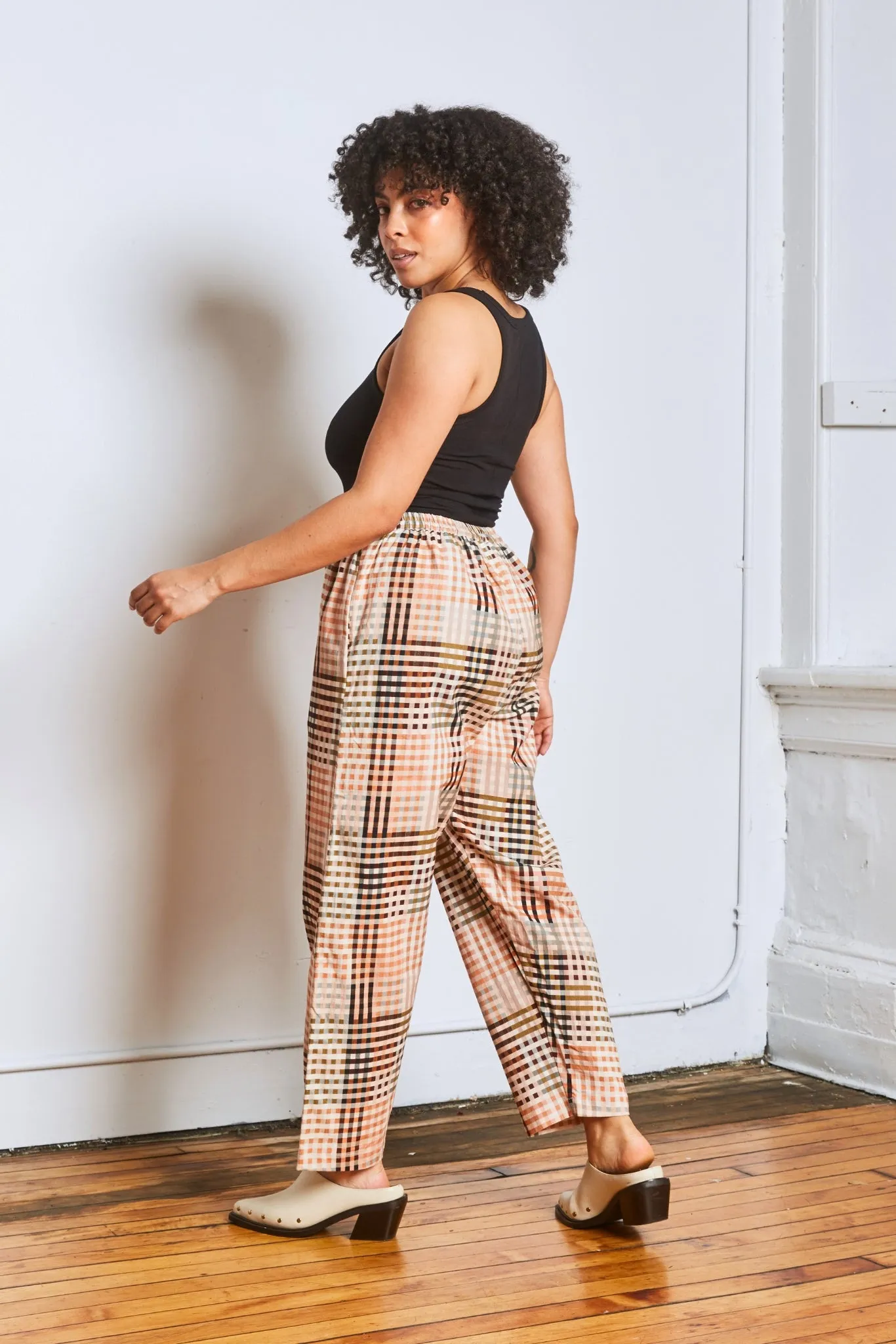 SUNDAY PANTS | NEUTRAL RUBIX CHEX sold by Rujuta Sheth product image thumbnail 4