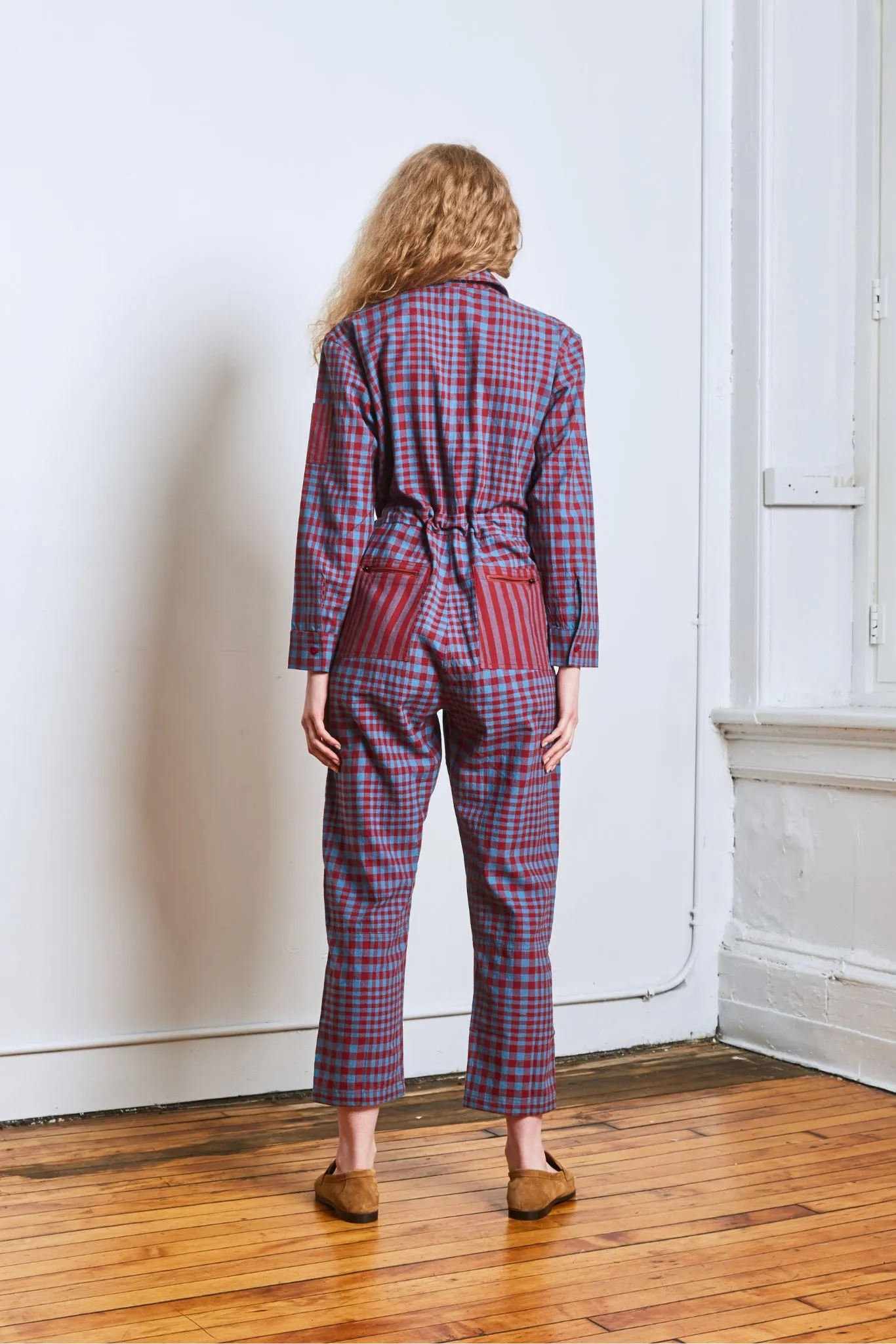 UTILITY FLIGHT SUIT | BEACON STRIPE X CHEX sold by Rujuta Sheth product image thumbnail 4