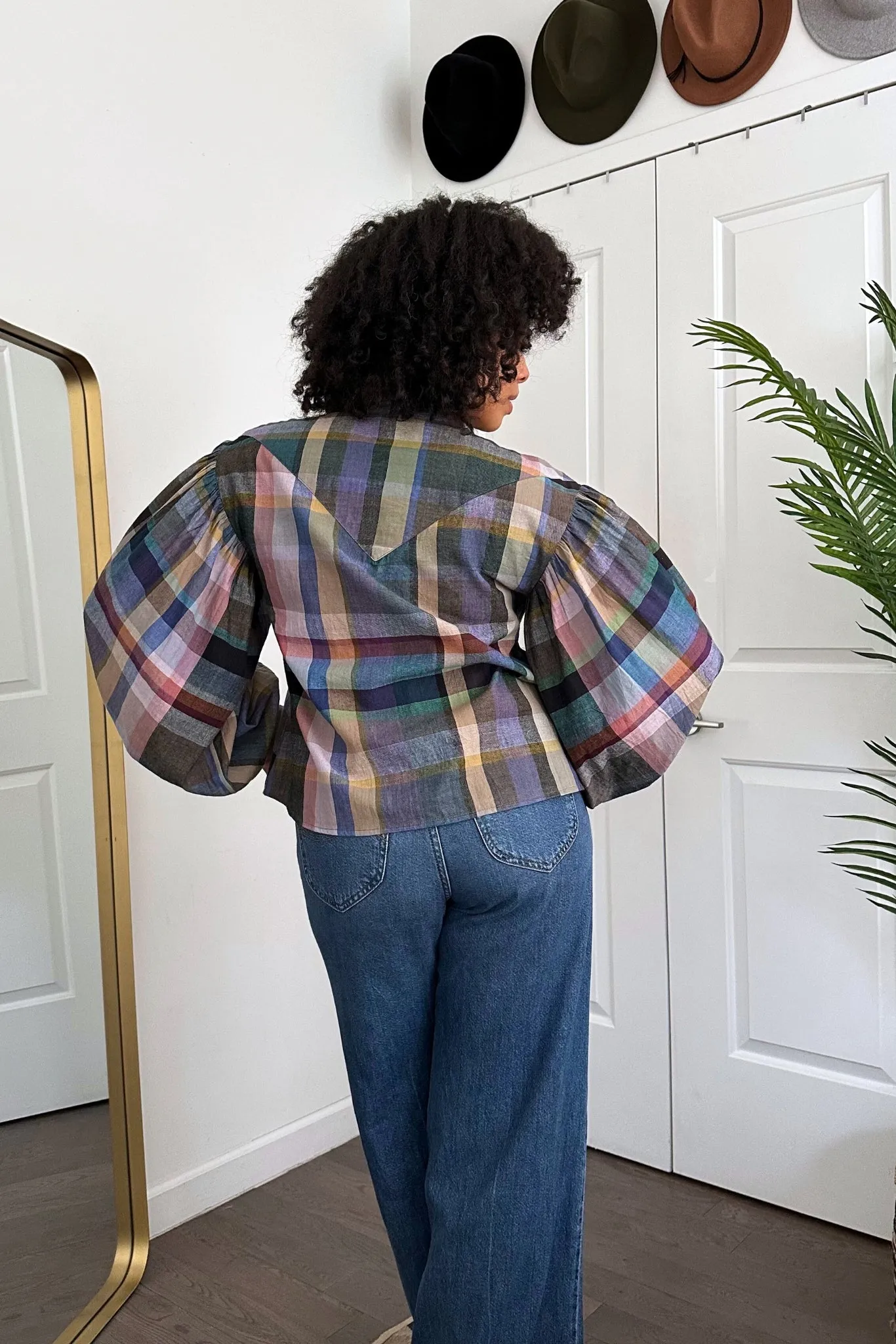 CAMILA SHIRT | MIST CHEX sold by Rujuta Sheth product image thumbnail 4