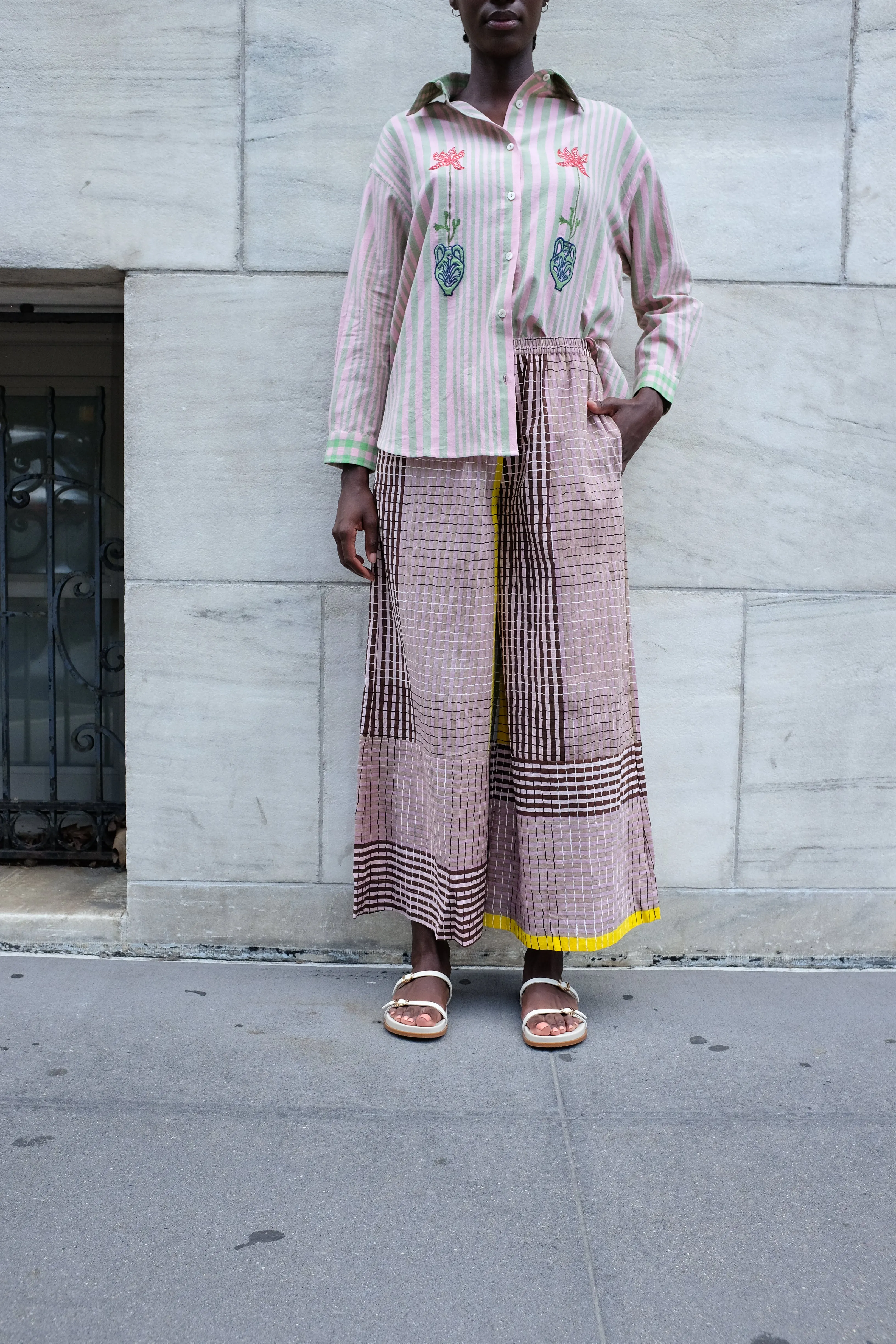 AUSTIN PANTS | INK GRID sold by Rujuta Sheth product image thumbnail 2