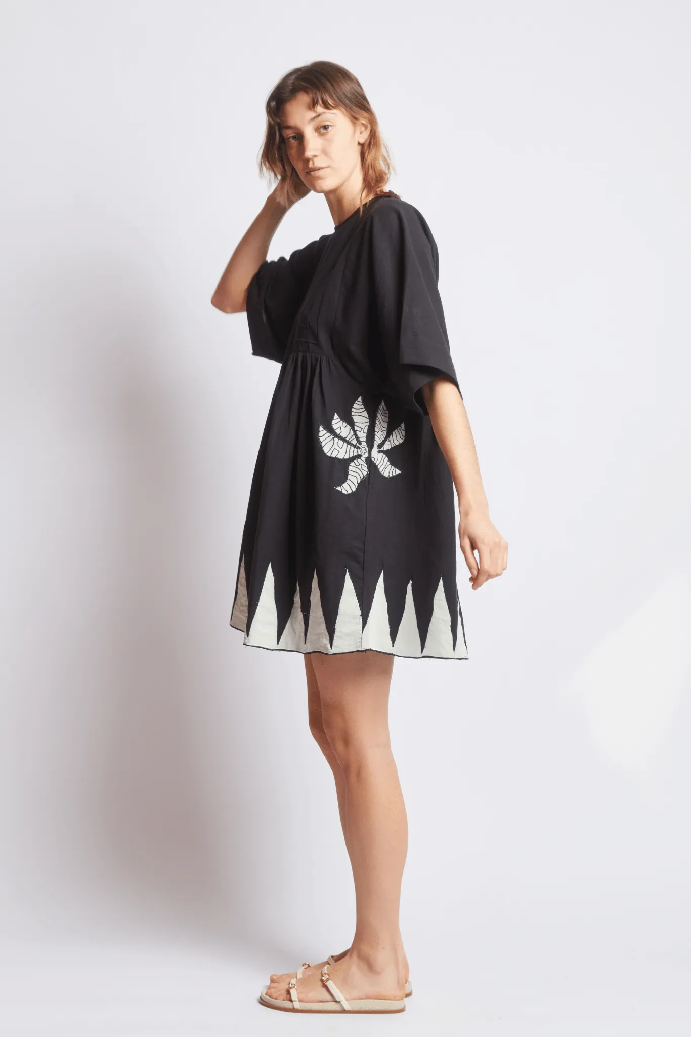 BAZAAR DRESS | BLACK APPLIQUE sold by Rujuta Sheth product image thumbnail 4