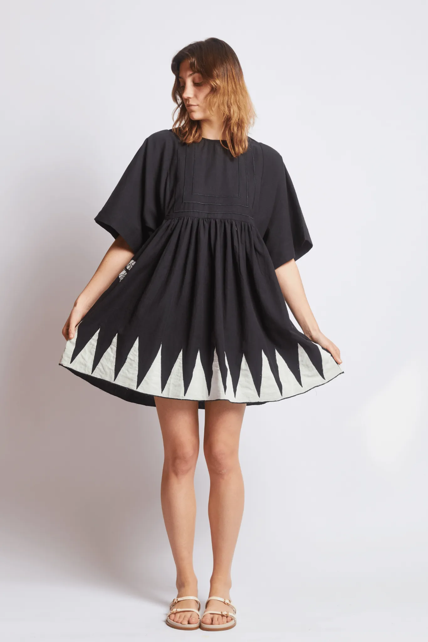 BAZAAR DRESS | BLACK APPLIQUE sold by Rujuta Sheth