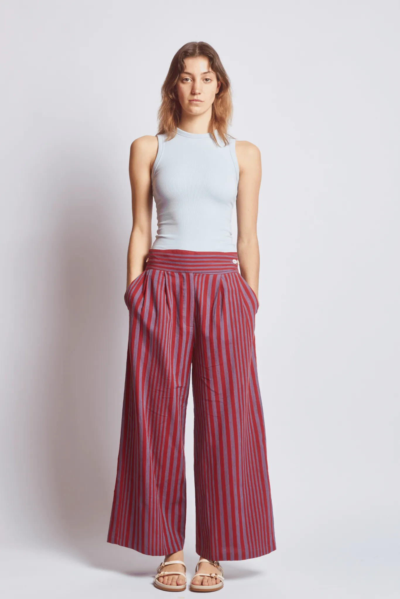 TAYLOR PANTS | BEACON STRIPE sold by Rujuta Sheth