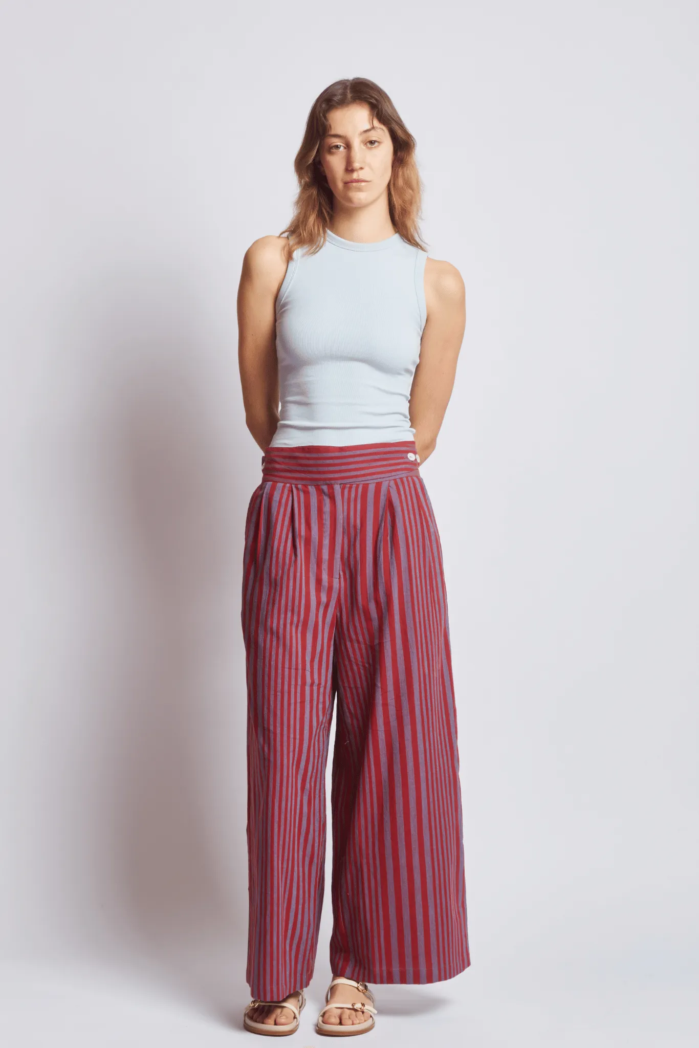 TAYLOR PANTS | BEACON STRIPE sold by Rujuta Sheth product image thumbnail 2