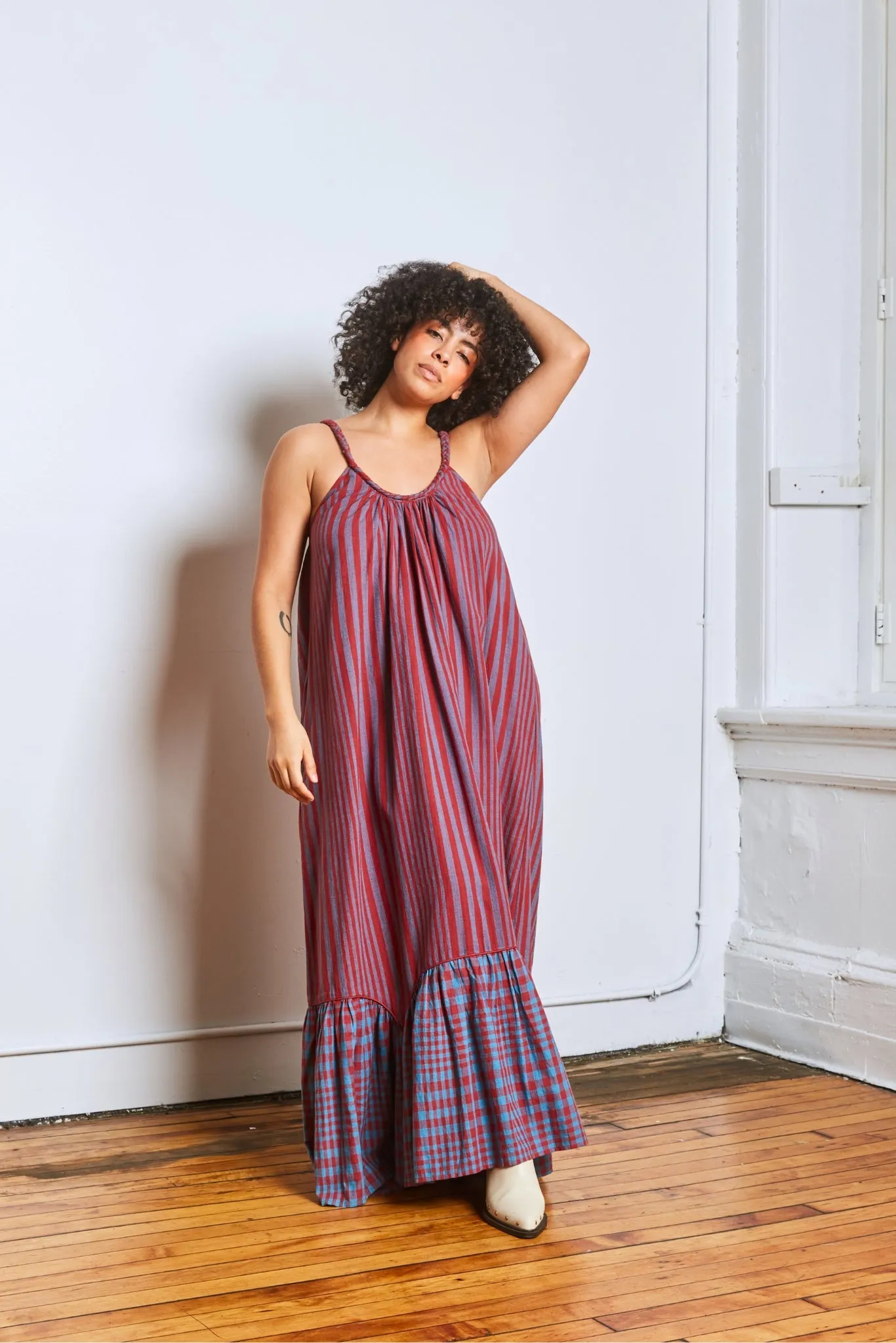CABO DRESS | BEACON STRIPE X CHEX sold by Rujuta Sheth product image thumbnail 2
