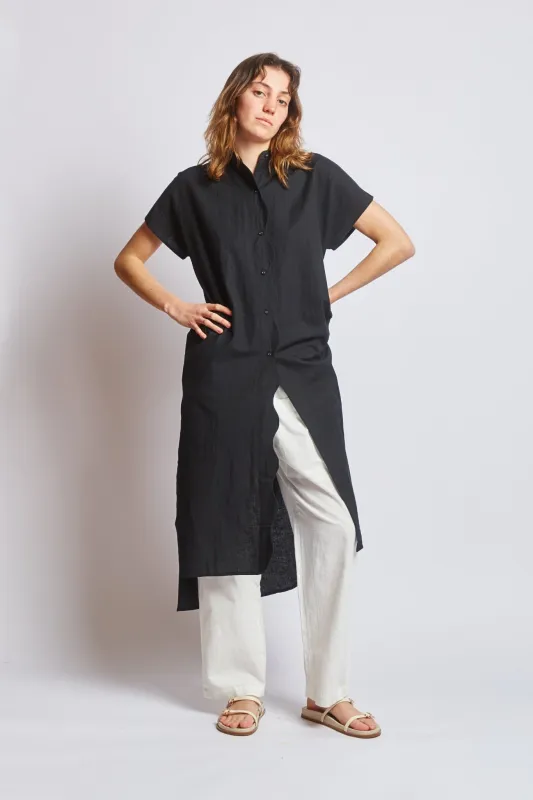 HARPER SHIRT DRESS | BLACK made by Rujuta Sheth