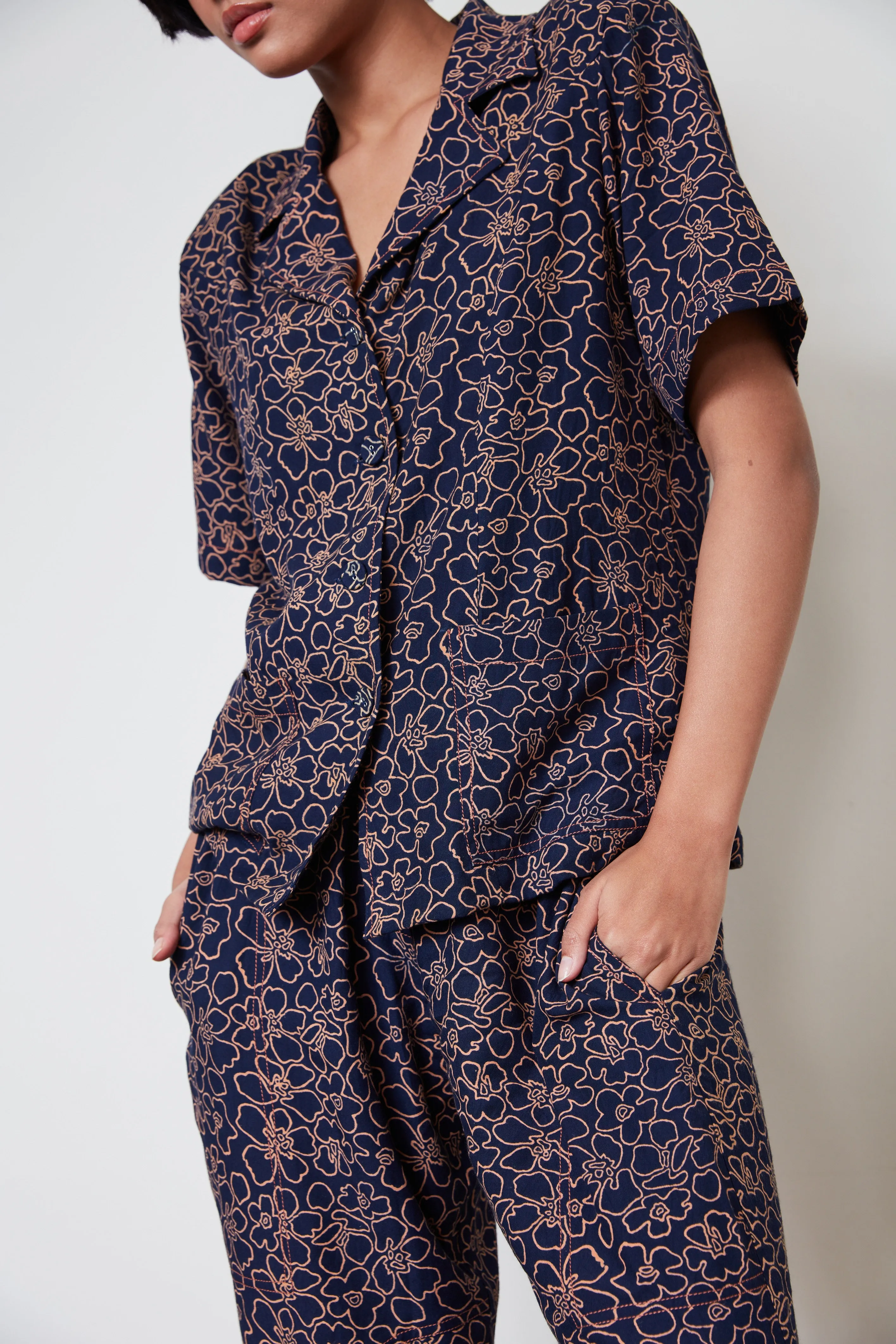 ARLO LOUNGE SET | NAVY POPPY sold by Rujuta Sheth