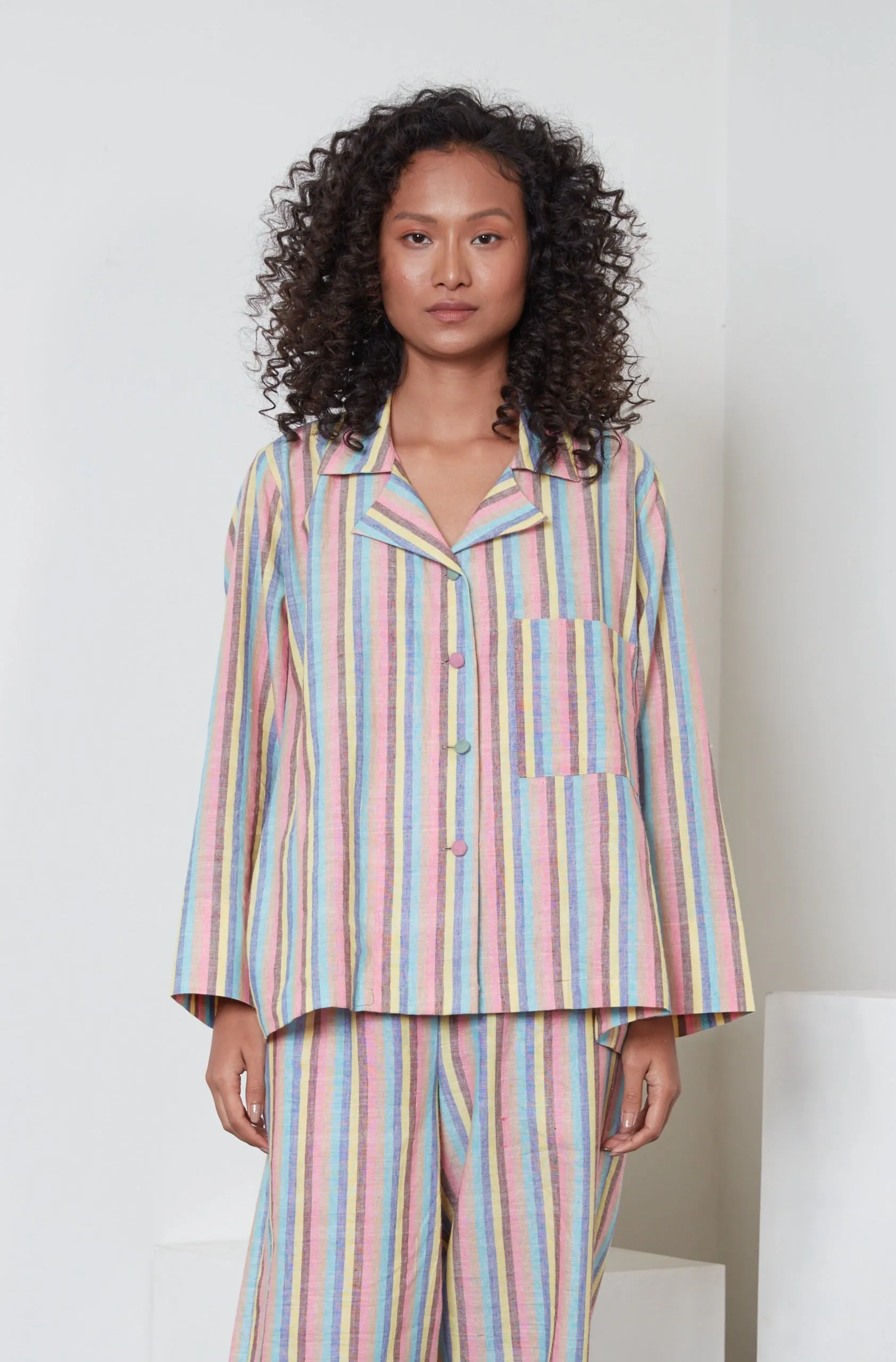 SAMPLE SALE | MARGOT LOUNGE SET | BRIGHTSIDE STRIPE sold by Rujuta Sheth product image thumbnail 4