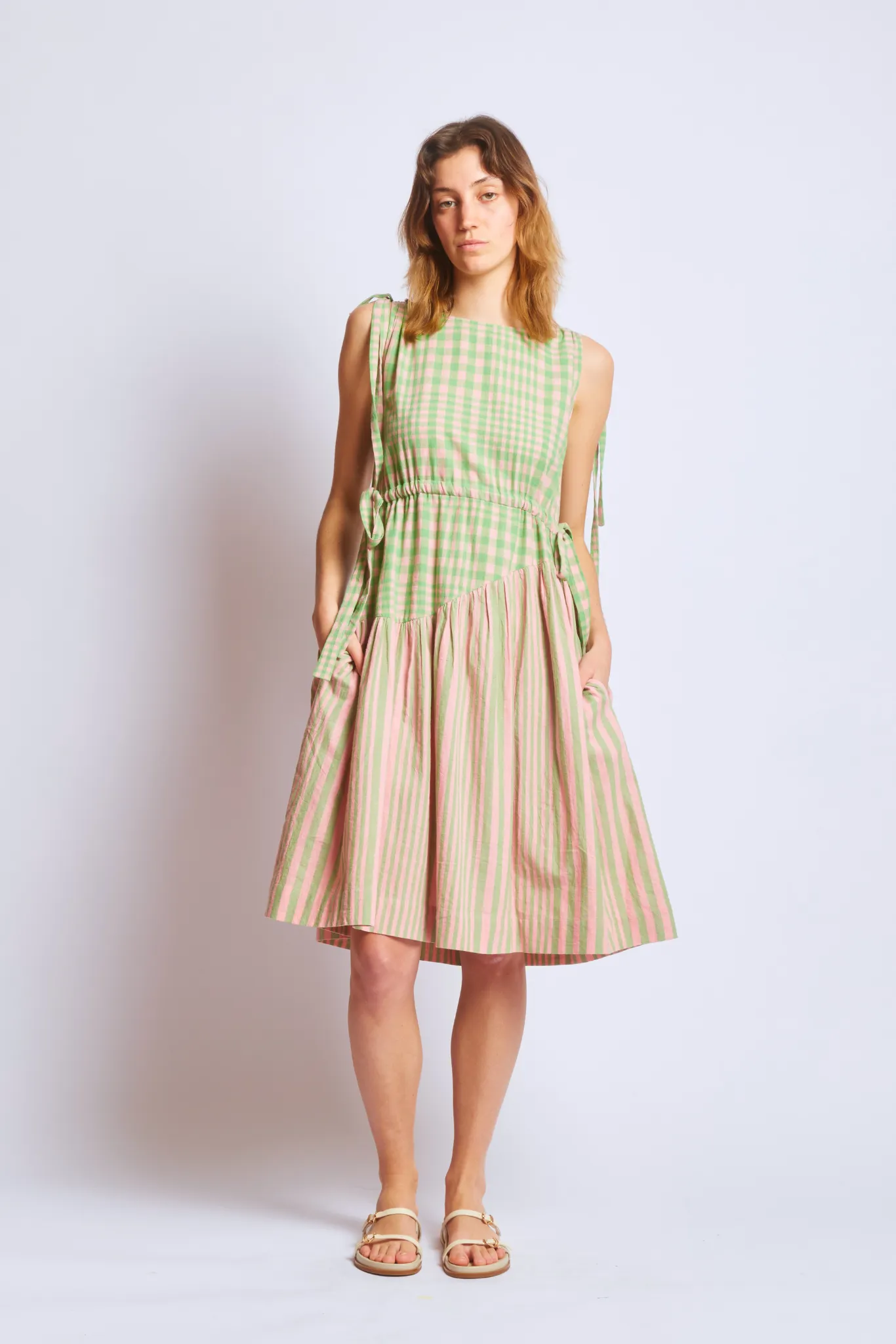 ATHENA DRESS | HUDSON STRIPE X CHEX sold by Rujuta Sheth product image thumbnail 3