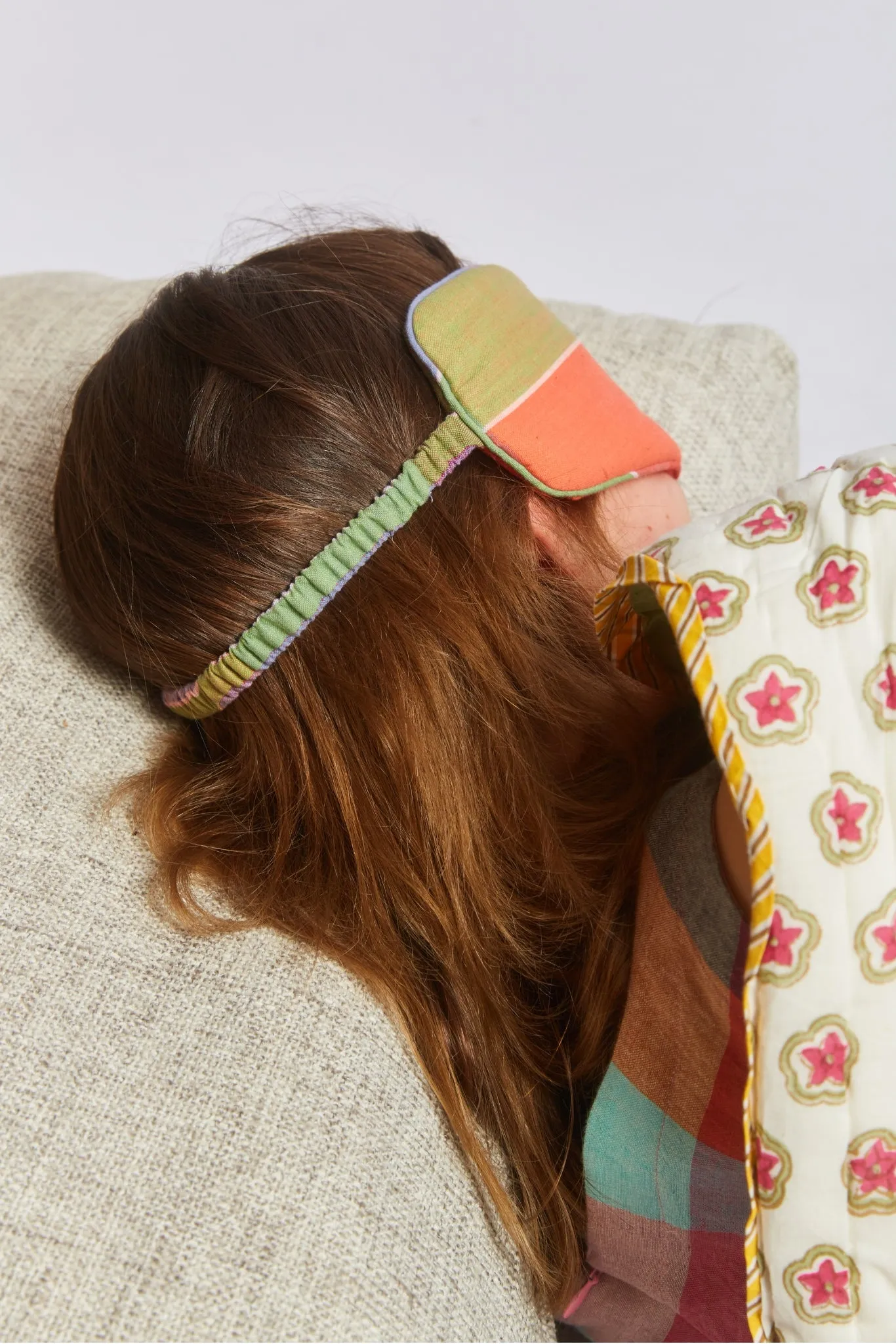 EYE MASK | PICNIC CHEX sold by Rujuta Sheth product image thumbnail 2