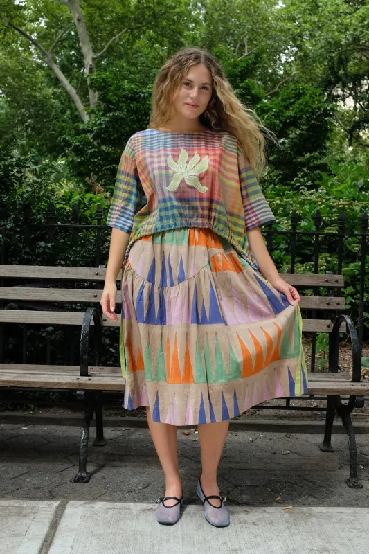 WOVEN DREAMS TOP | POSTCARD CHEX sold by Rujuta Sheth