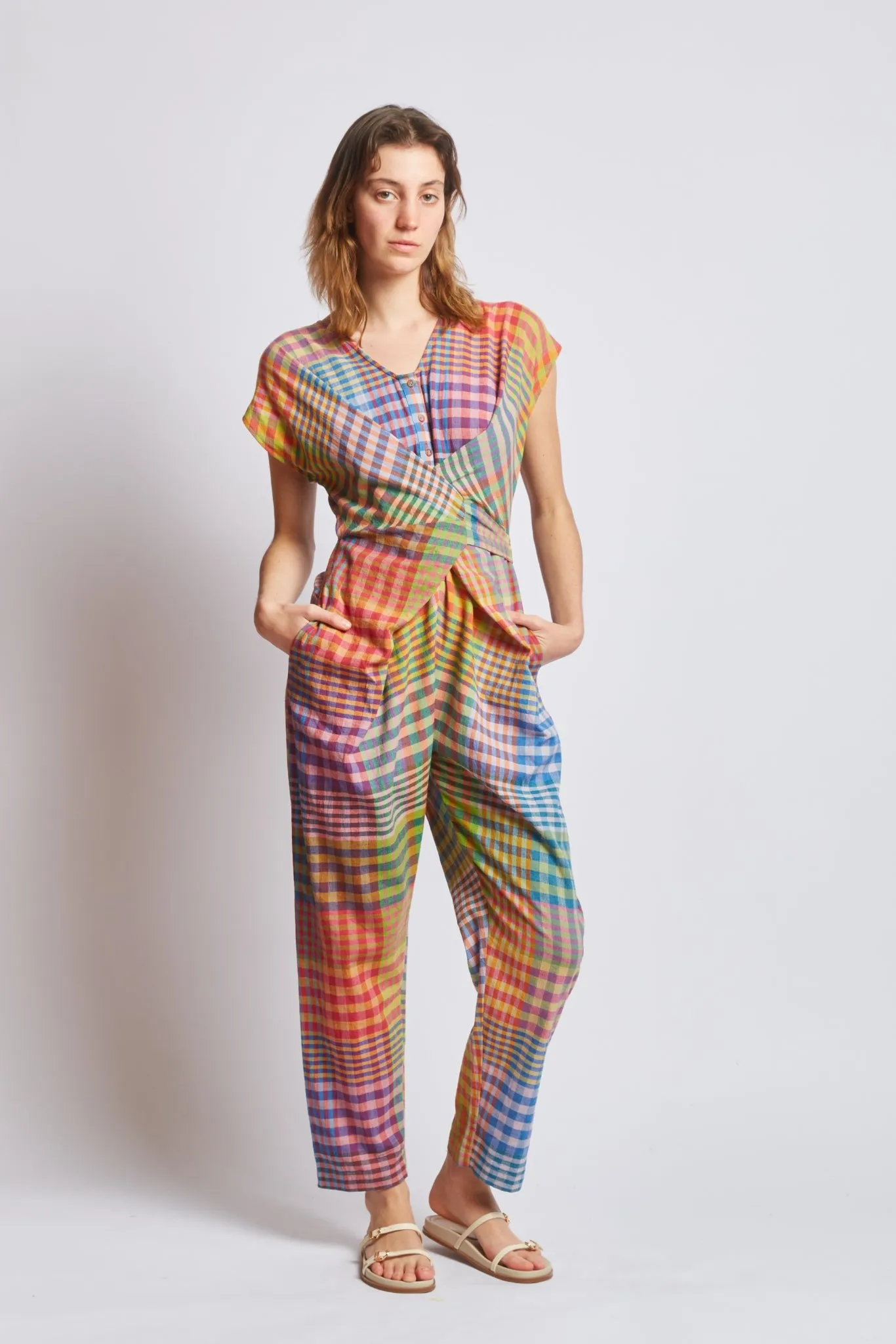 VENUS WRAP JUMPER | POSTCARD CHEX sold by Rujuta Sheth product image thumbnail 5