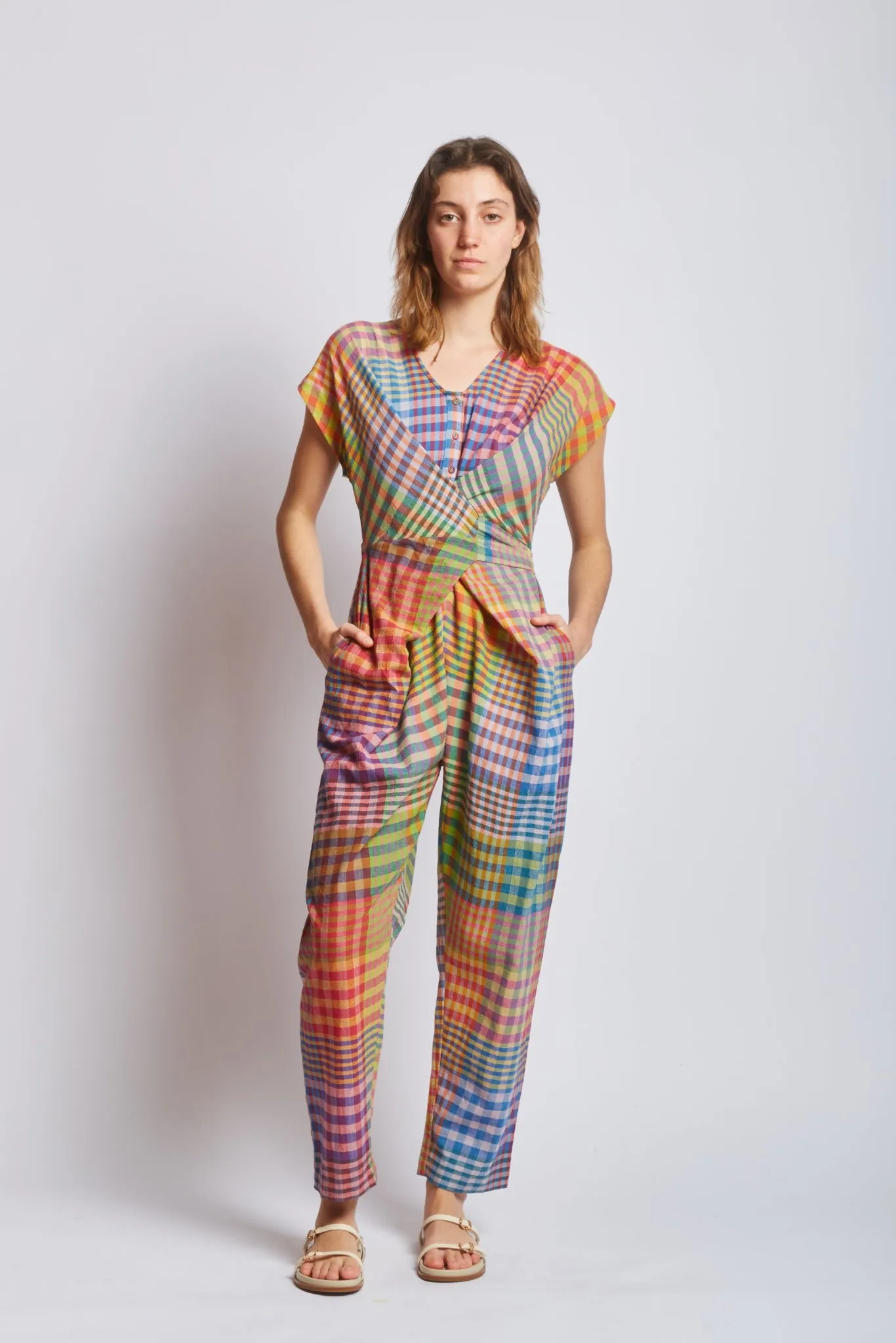 VENUS WRAP JUMPER | POSTCARD CHEX sold by Rujuta Sheth product image thumbnail 2