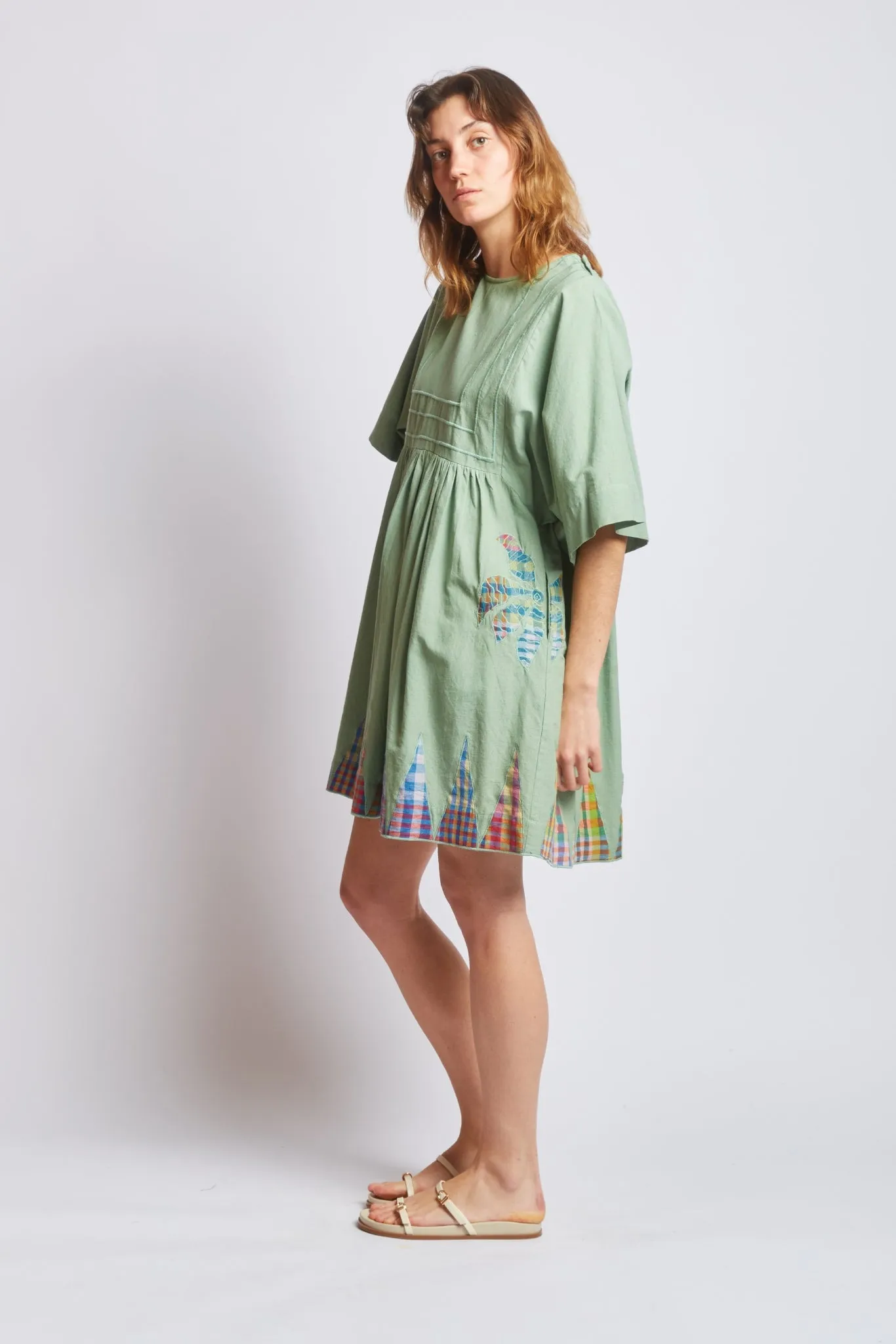 BAZAAR DRESS | SAGE APPLIQUE sold by Rujuta Sheth product image thumbnail 3