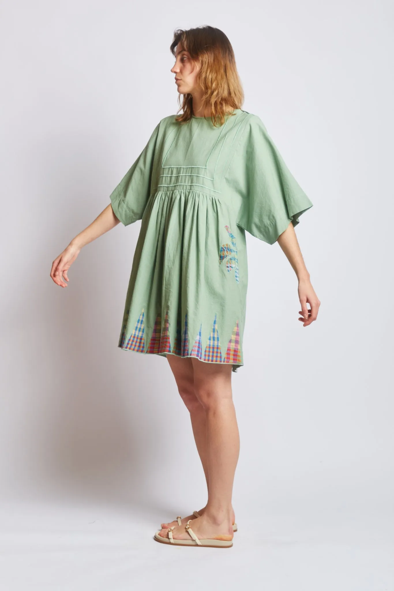 BAZAAR DRESS | SAGE APPLIQUE sold by Rujuta Sheth product image thumbnail 4