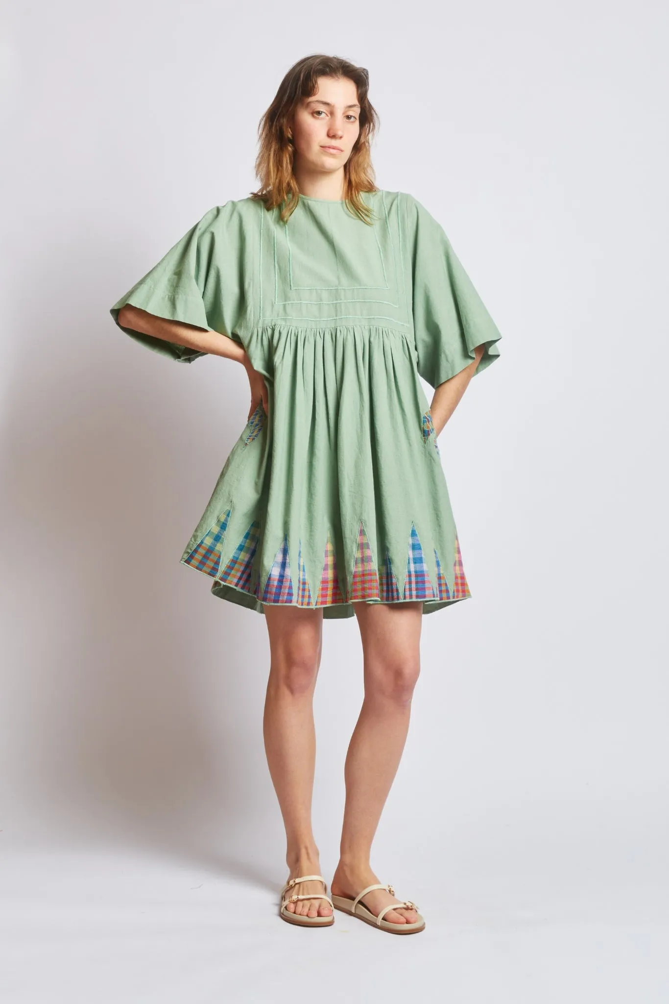 BAZAAR DRESS | SAGE APPLIQUE sold by Rujuta Sheth product image thumbnail 5