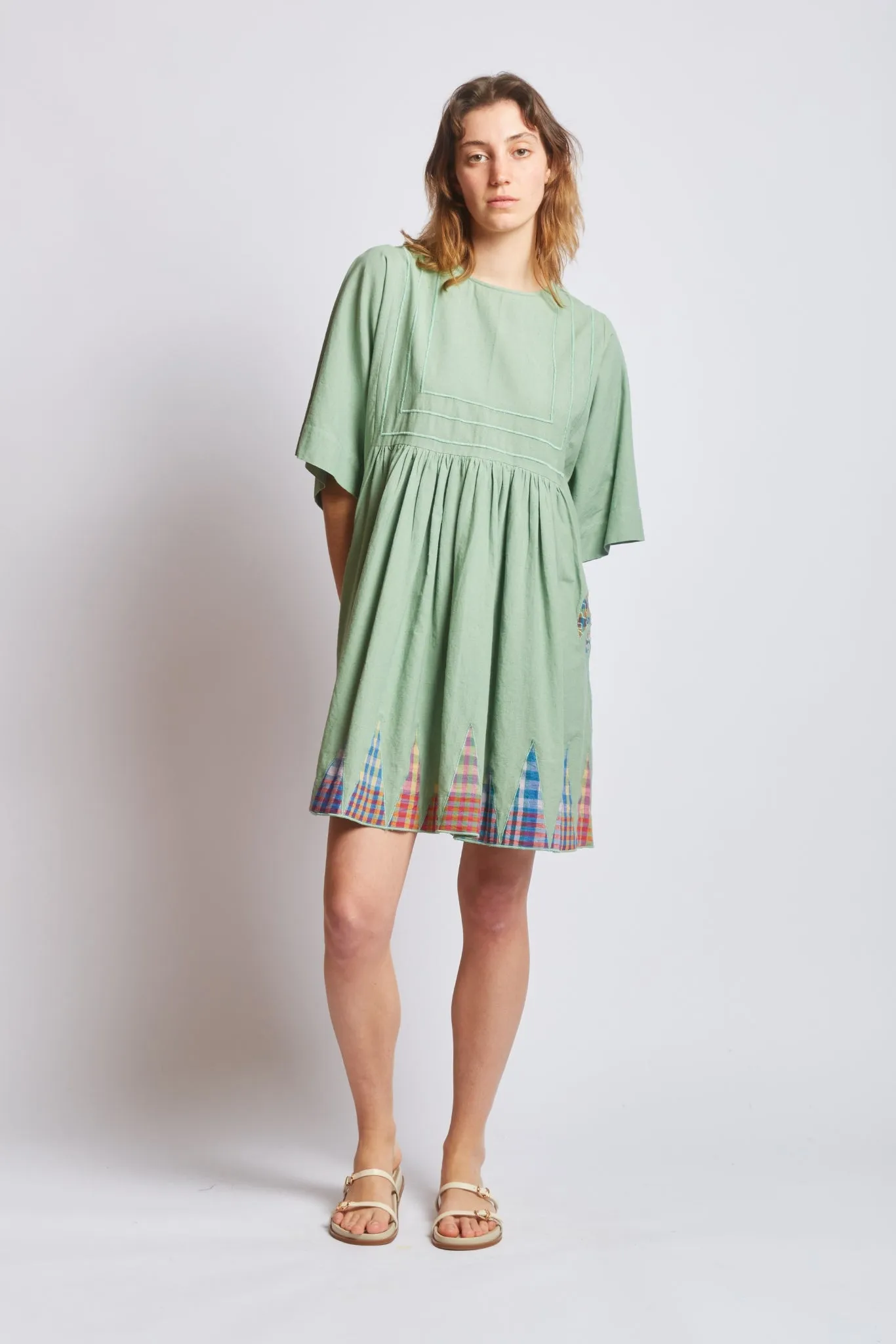 BAZAAR DRESS | SAGE APPLIQUE sold by Rujuta Sheth product image thumbnail 2