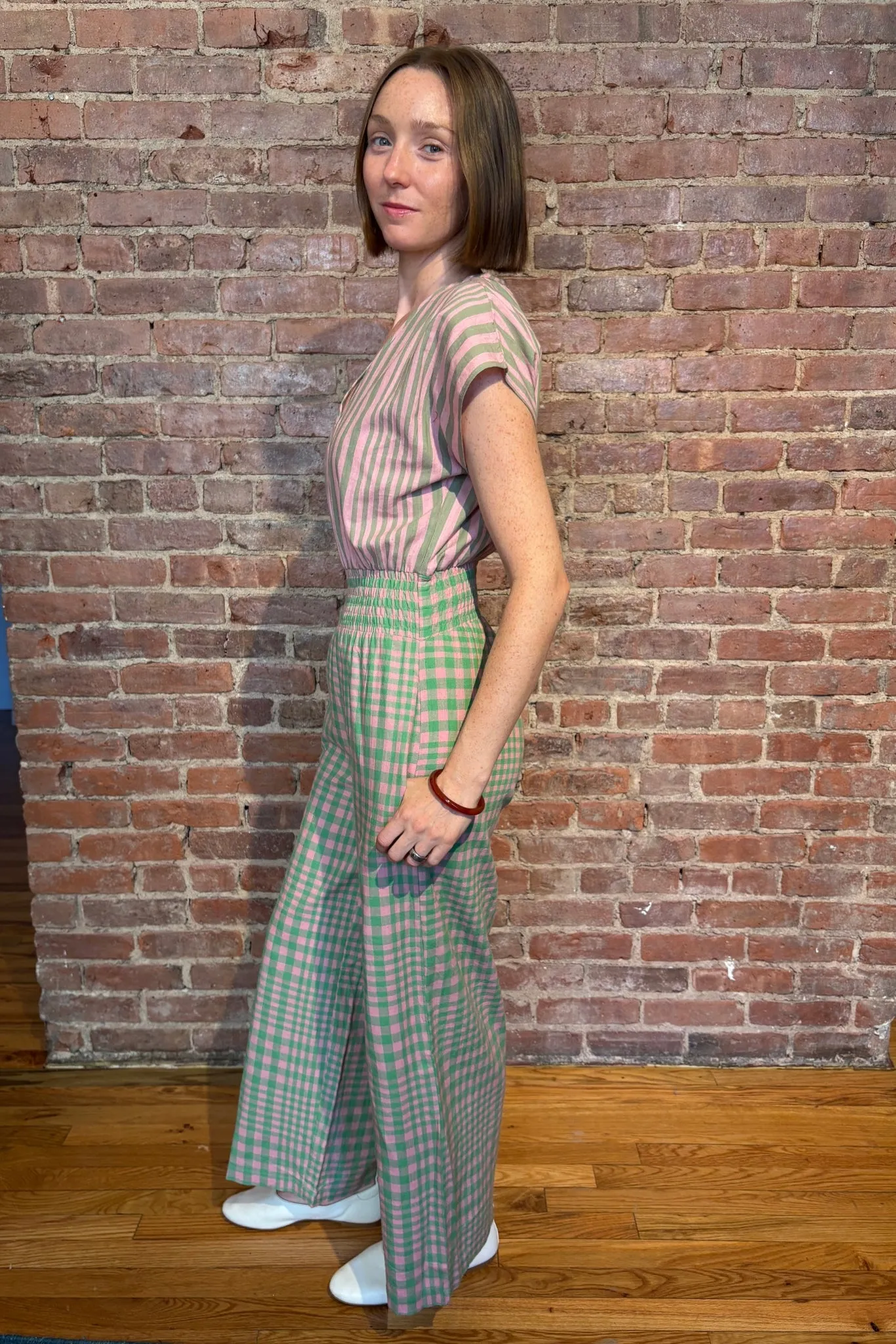 MARIE CINCH JUMPER | HUDSON STRIPE X CHEX sold by Rujuta Sheth product image thumbnail 2