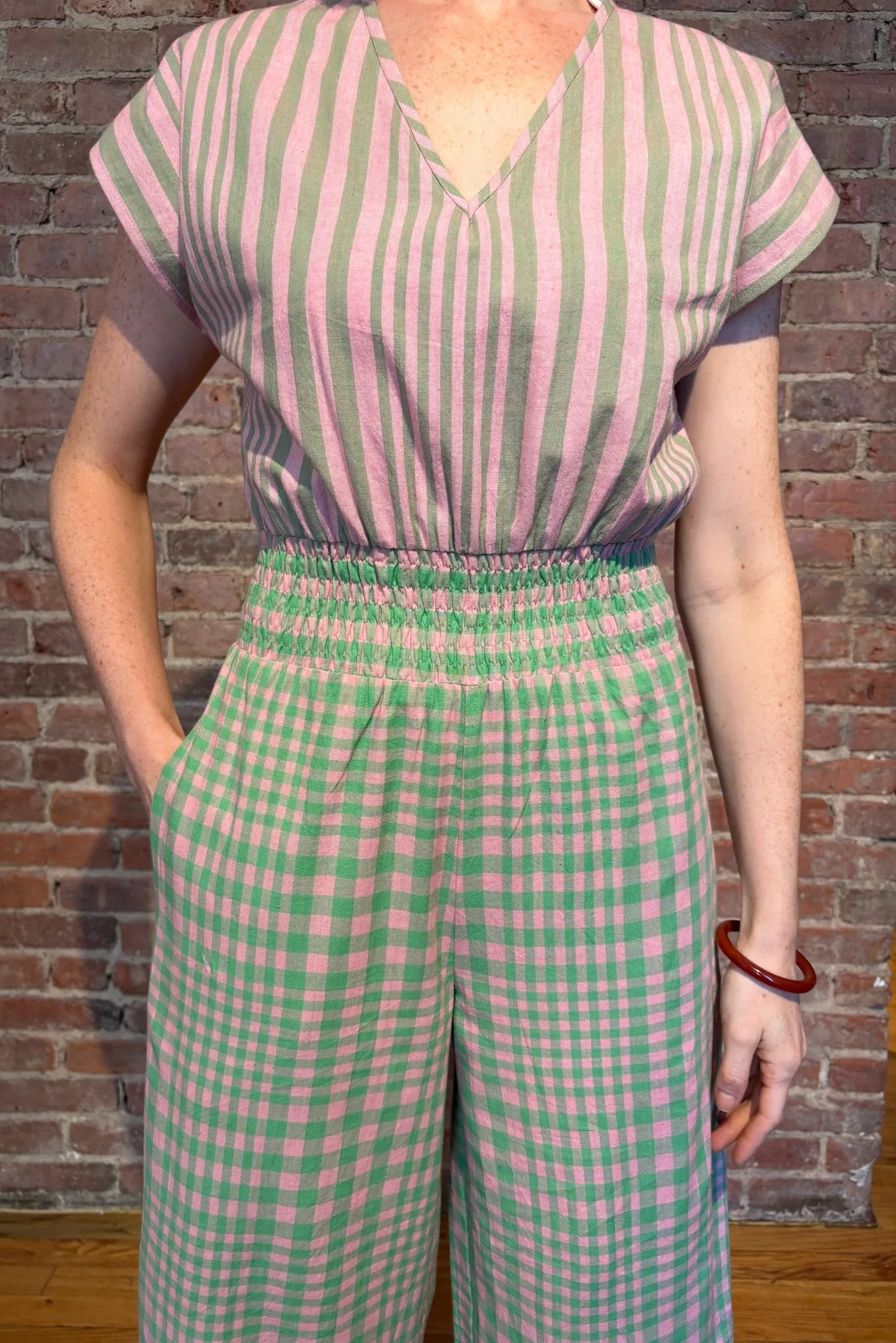 MARIE CINCH JUMPER | HUDSON STRIPE X CHEX sold by Rujuta Sheth product image thumbnail 4