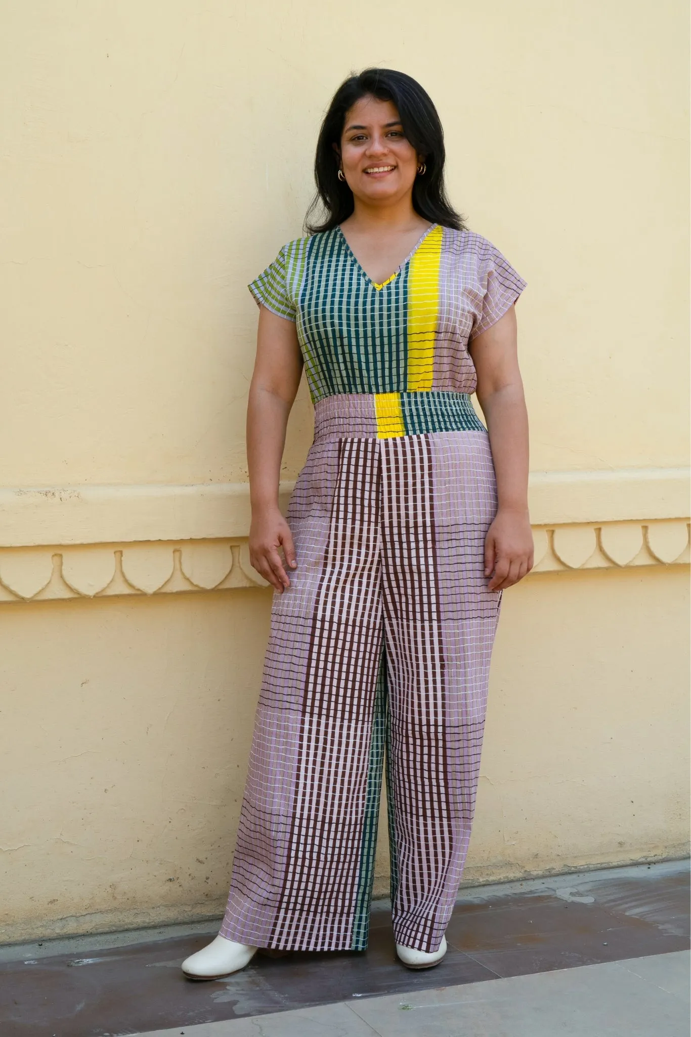 MARIE CINCH JUMPER | INK GRID sold by Rujuta Sheth product image thumbnail 5