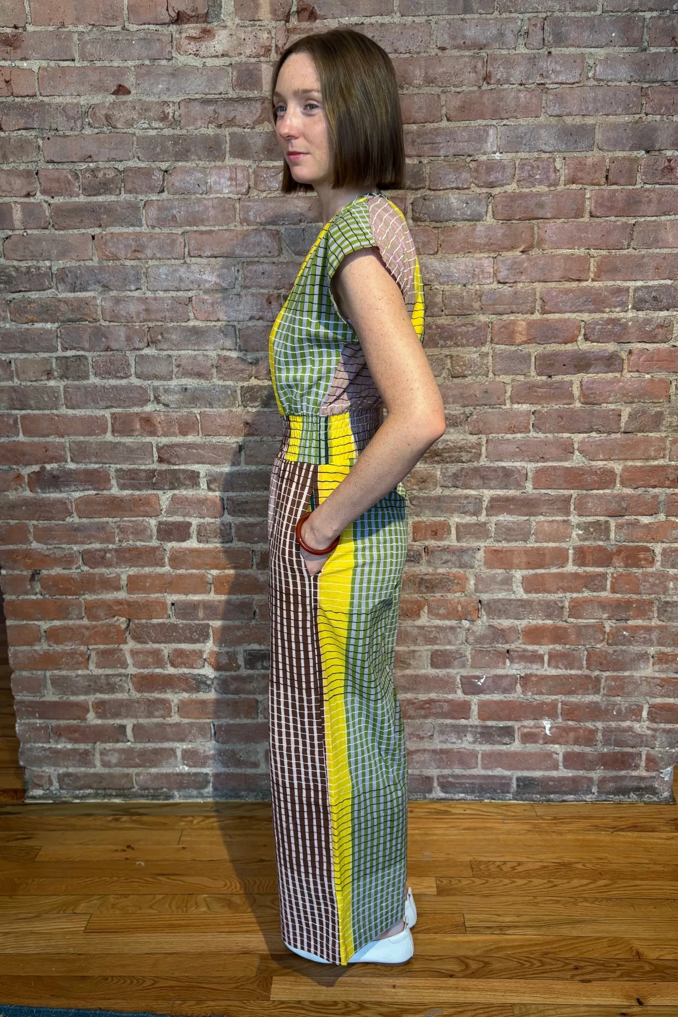 MARIE CINCH JUMPER | INK GRID sold by Rujuta Sheth product image thumbnail 3