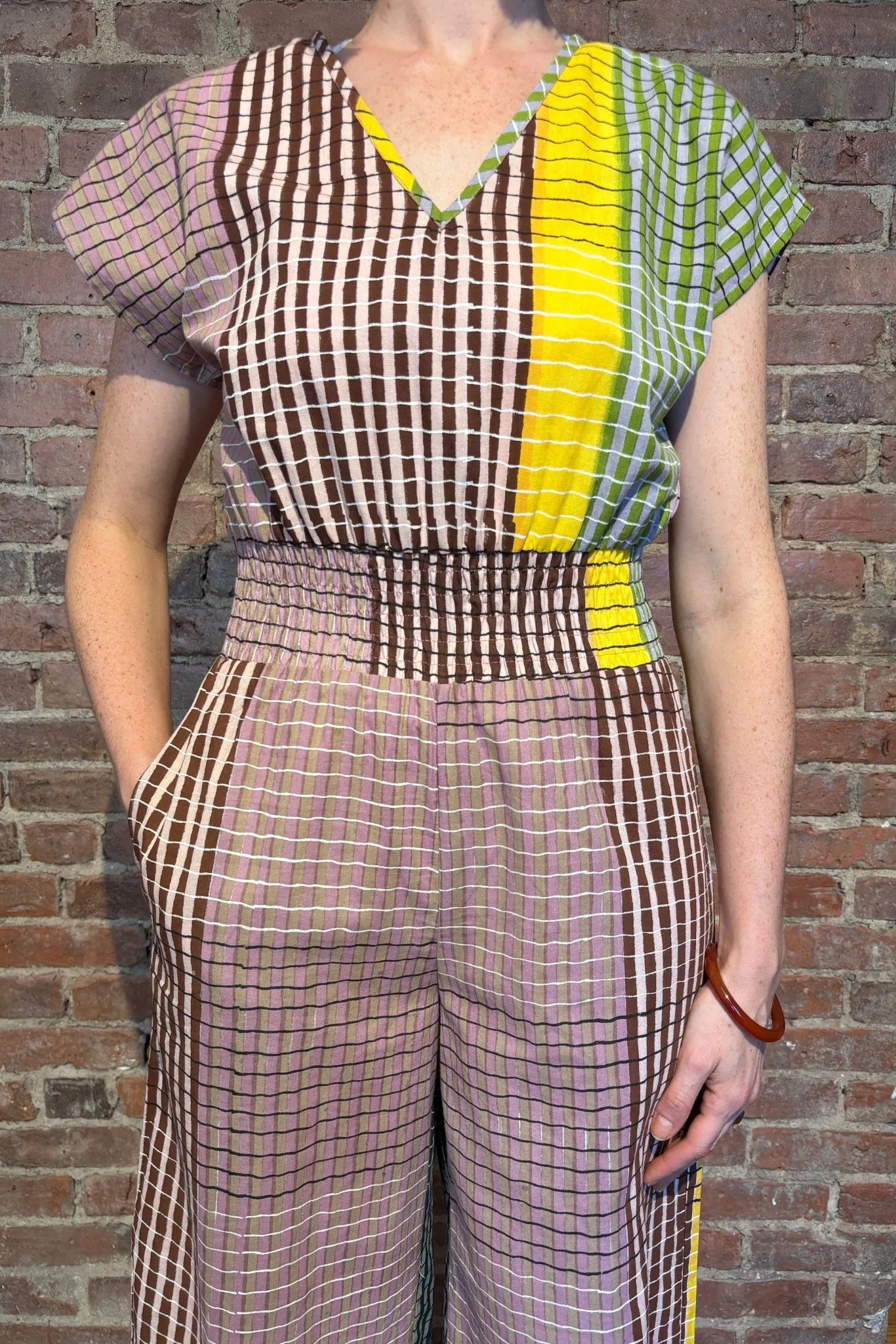 MARIE CINCH JUMPER | INK GRID sold by Rujuta Sheth product image thumbnail 4