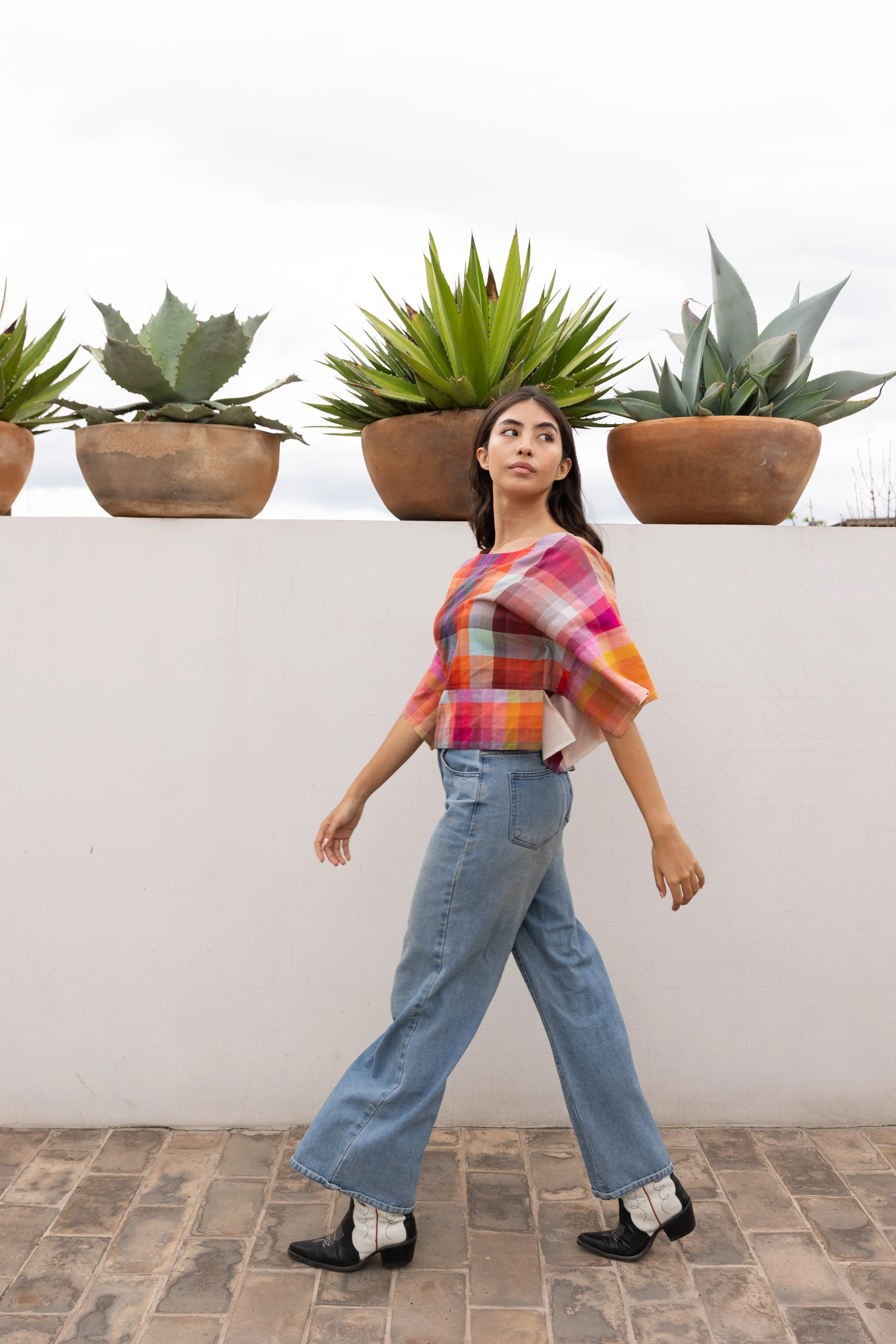 MIRA TOP | ORCHARD CHEX sold by Rujuta Sheth product image thumbnail 3
