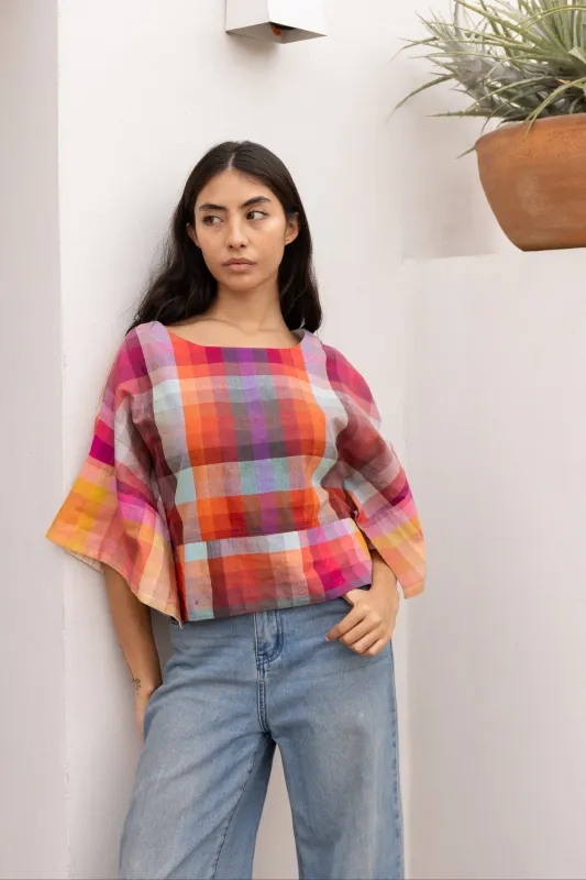 MIRA TOP | ORCHARD CHEX sold by Rujuta Sheth