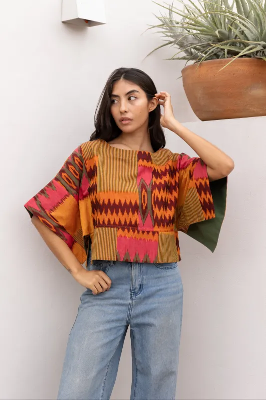 MIRA TOP | MYSTIC IKAT sold by Rujuta Sheth