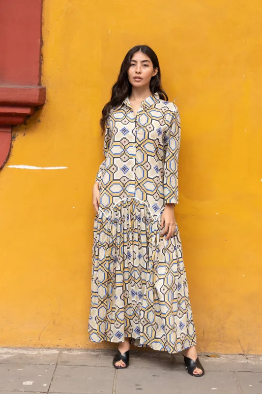 LEILA SHIRT DRESS | COURTYARD OAT sold by Rujuta Sheth
