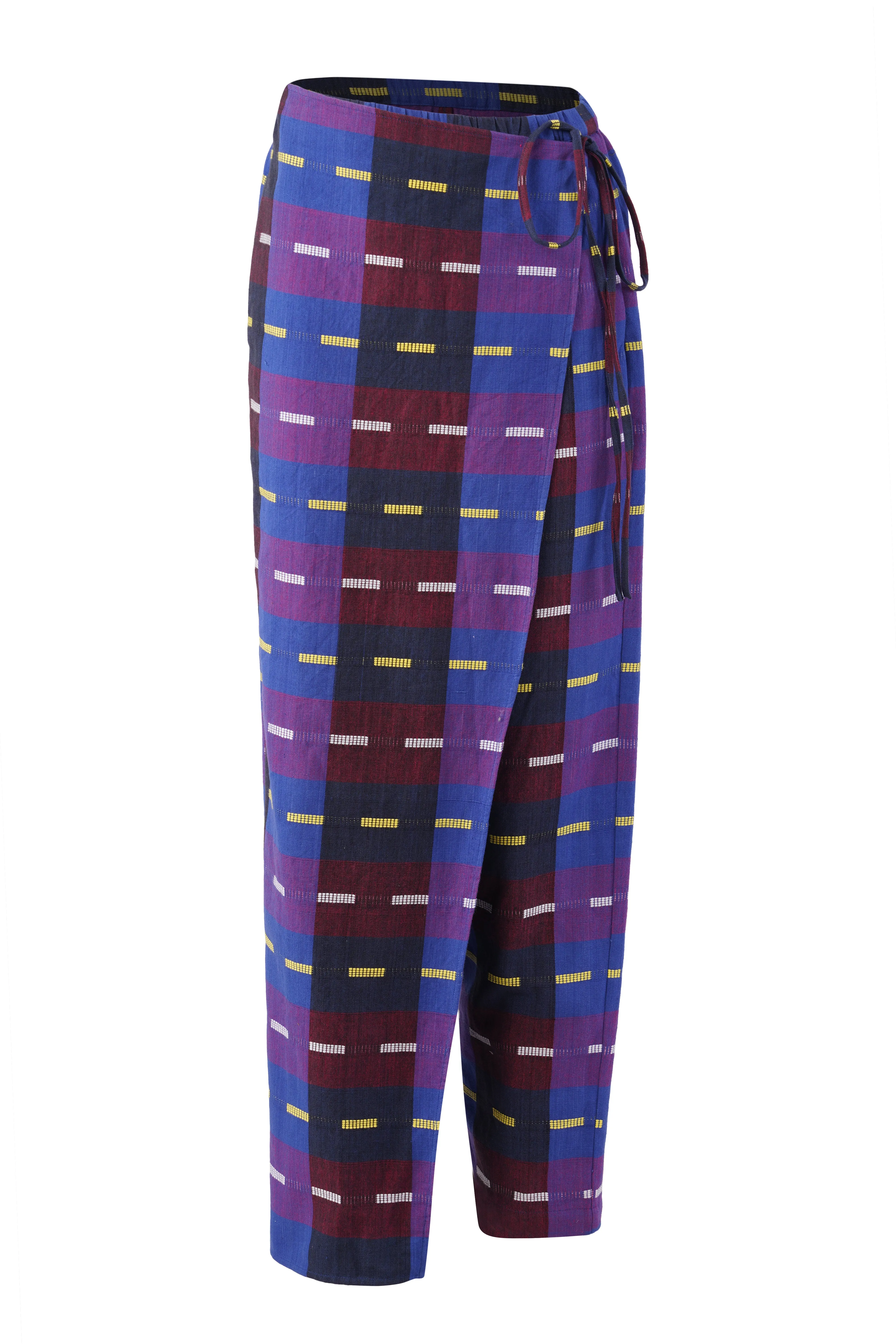 HALF WRAP PANT | GALAXY CHEX sold by Rujuta Sheth product image thumbnail 5