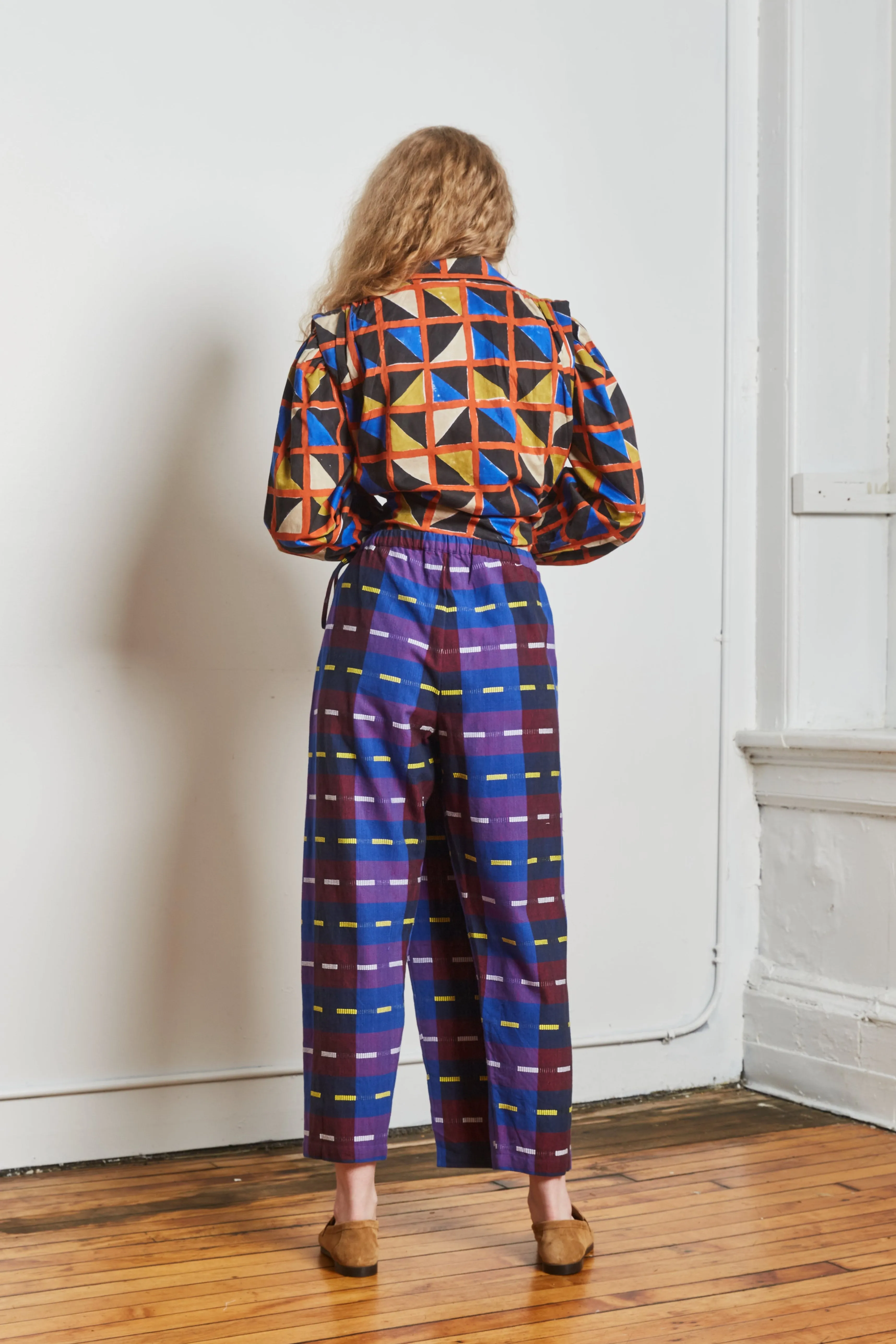 HALF WRAP PANT | GALAXY CHEX sold by Rujuta Sheth product image thumbnail 2