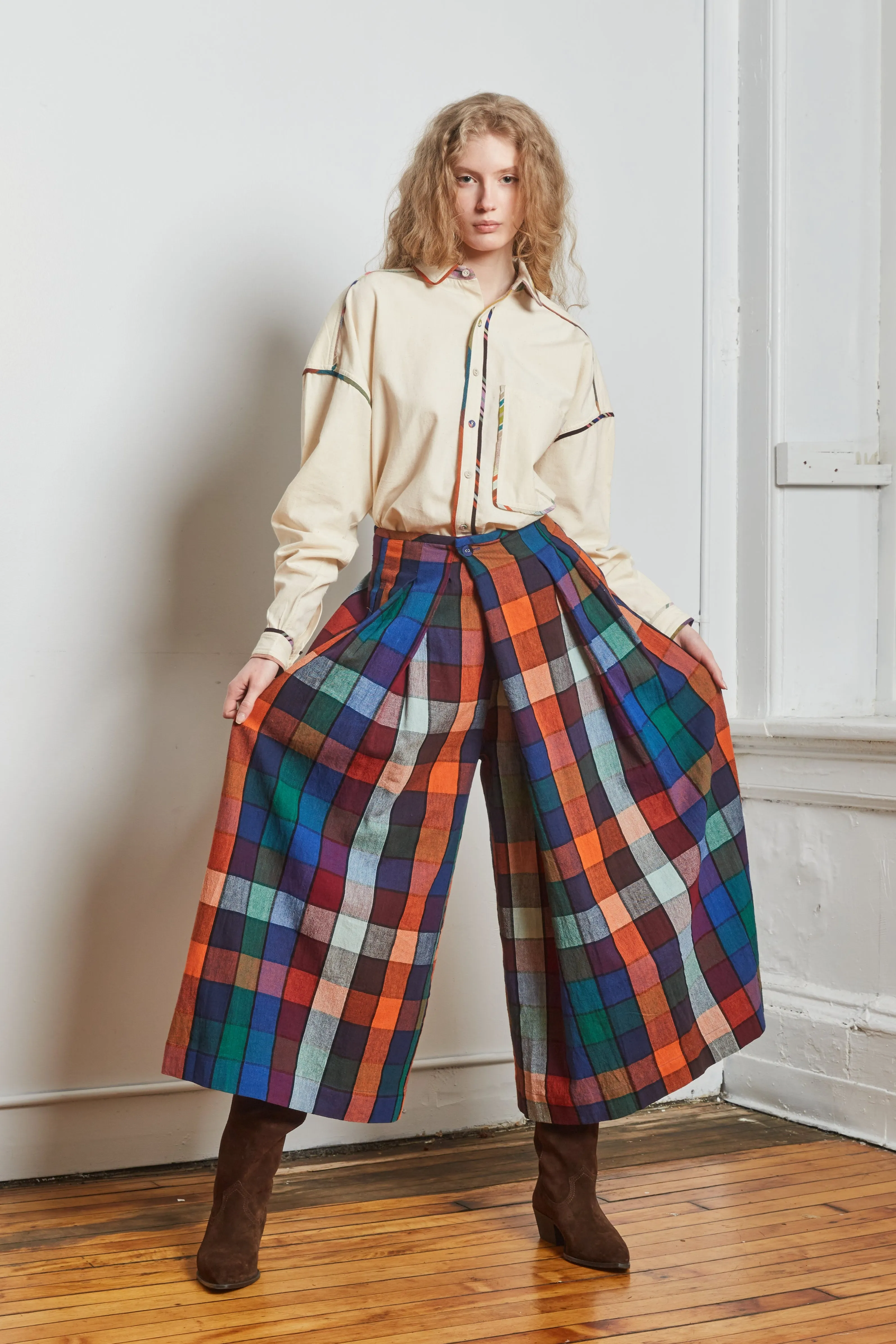 FRIDA PANTS | MOSAIC CHEX sold by Rujuta Sheth product image thumbnail 2
