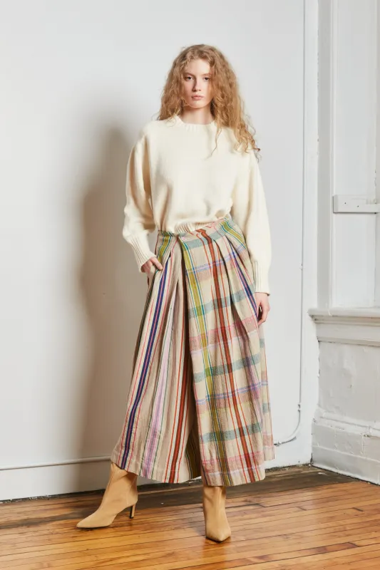 FRIDA PANTS | KULFI CHEX X STRIPES sold by Rujuta Sheth