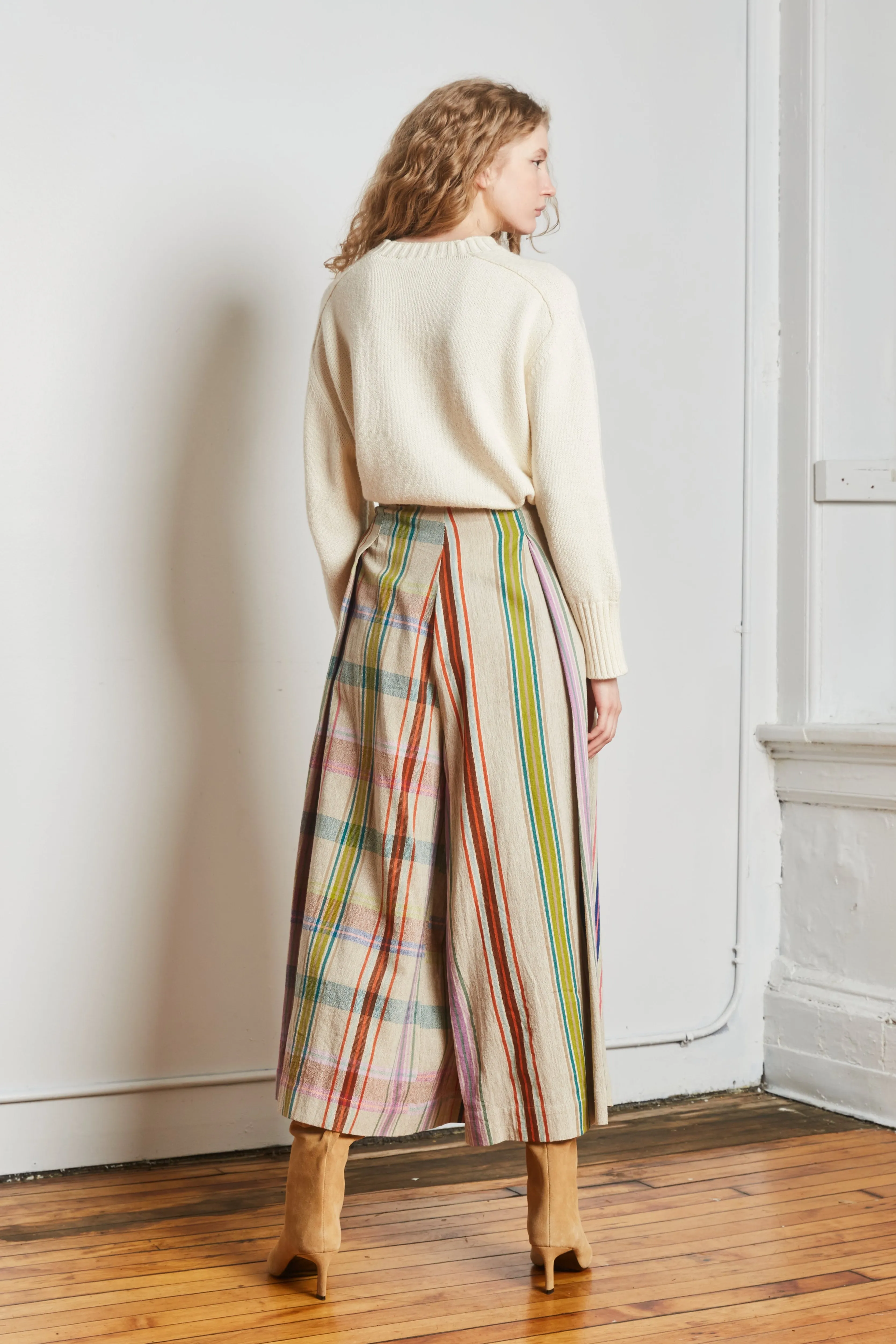 FRIDA PANTS | KULFI CHEX X STRIPES sold by Rujuta Sheth product image thumbnail 3