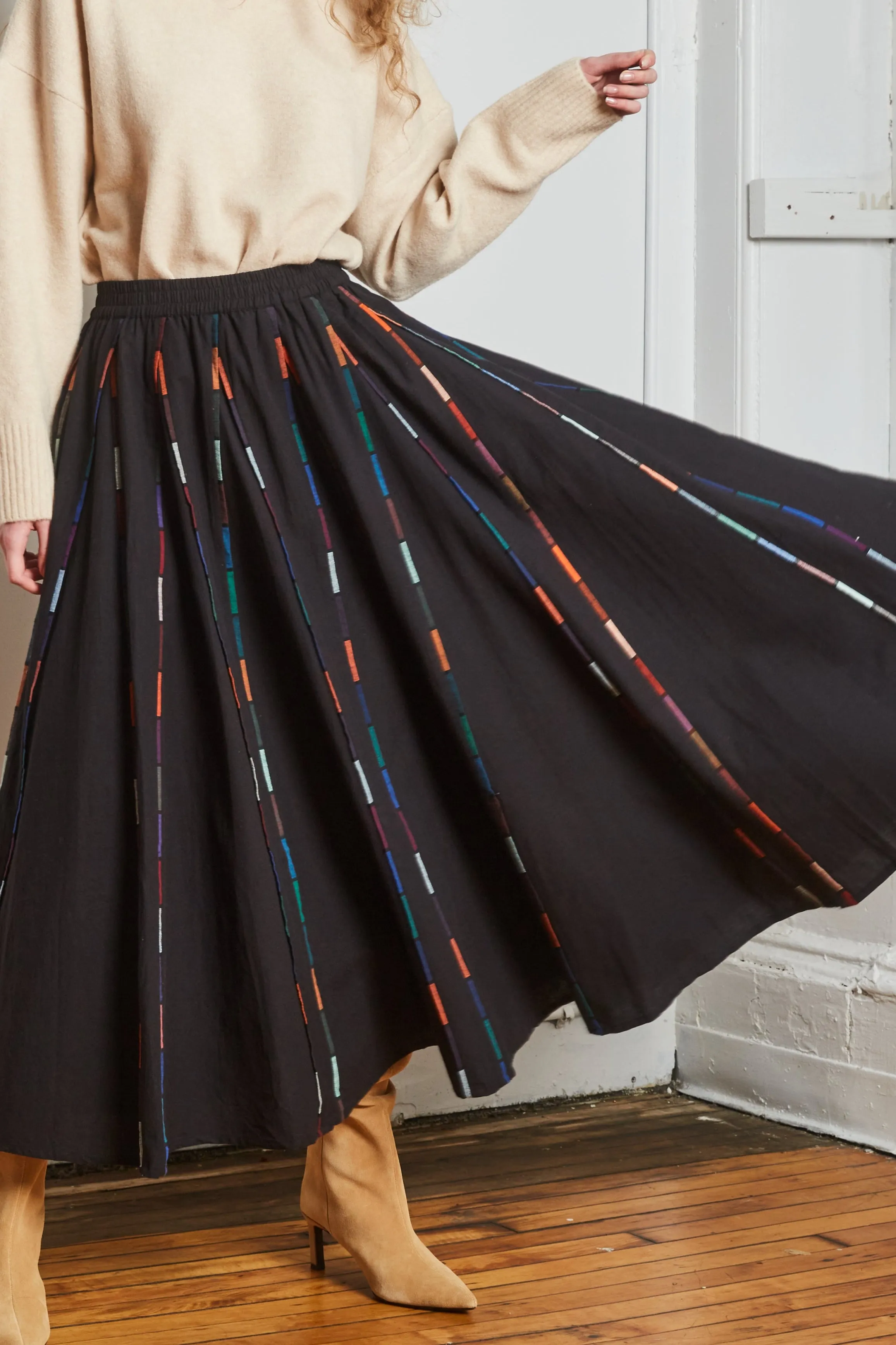 KATE SKIRT | NOIR MULTI sold by Rujuta Sheth product image thumbnail 2