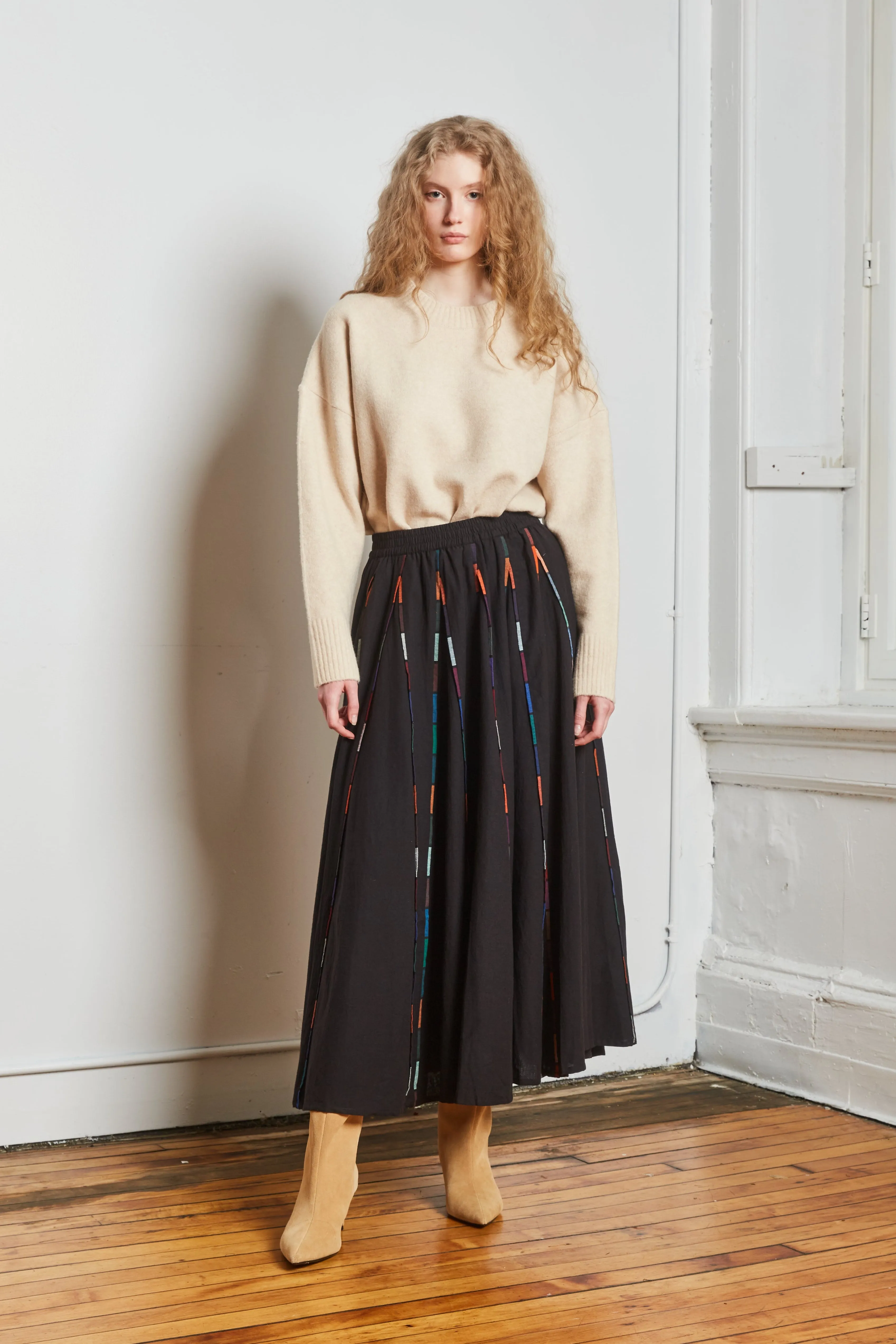 KATE SKIRT | NOIR MULTI sold by Rujuta Sheth product image thumbnail 3