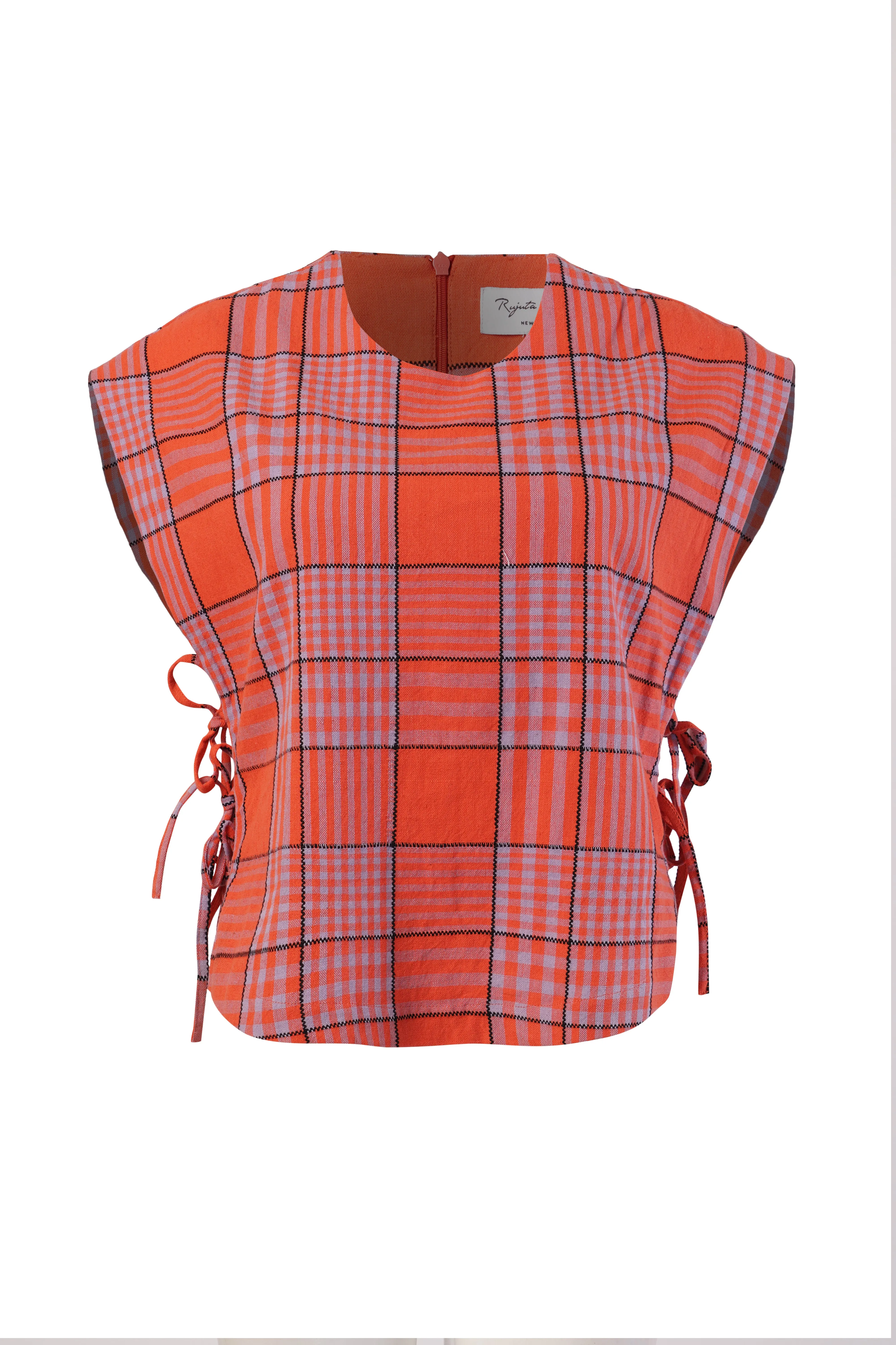 DAYNA TOP | HIBISCUS GRID sold by Rujuta Sheth product image thumbnail 2