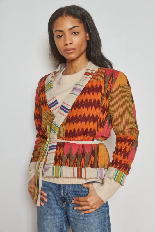 MIRAGE JACKET | MYSTIC IKAT X NOIR BLOSSOM sold by Rujuta Sheth