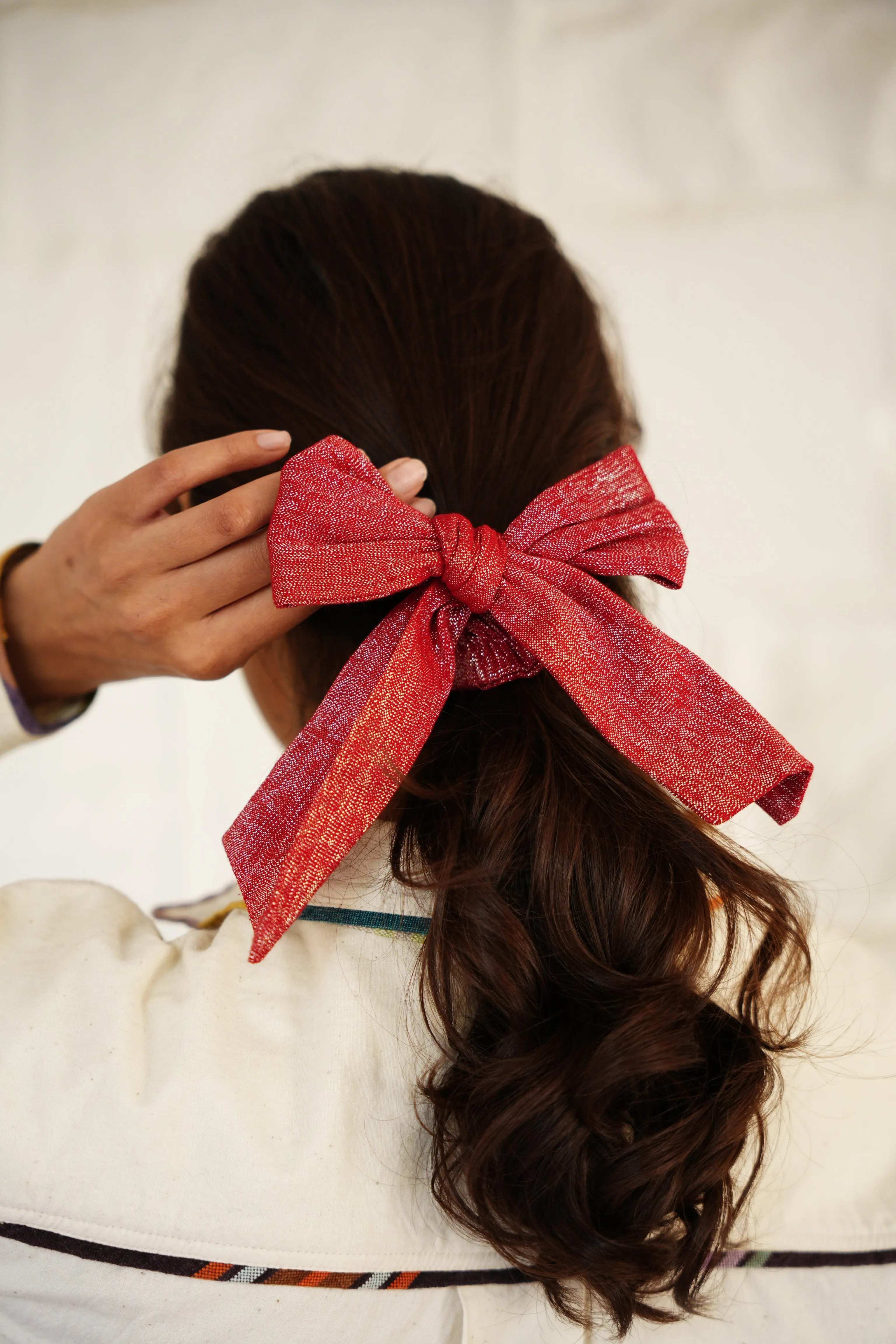 TINSEL SCRUNCHIE | RED sold by Rujuta Sheth