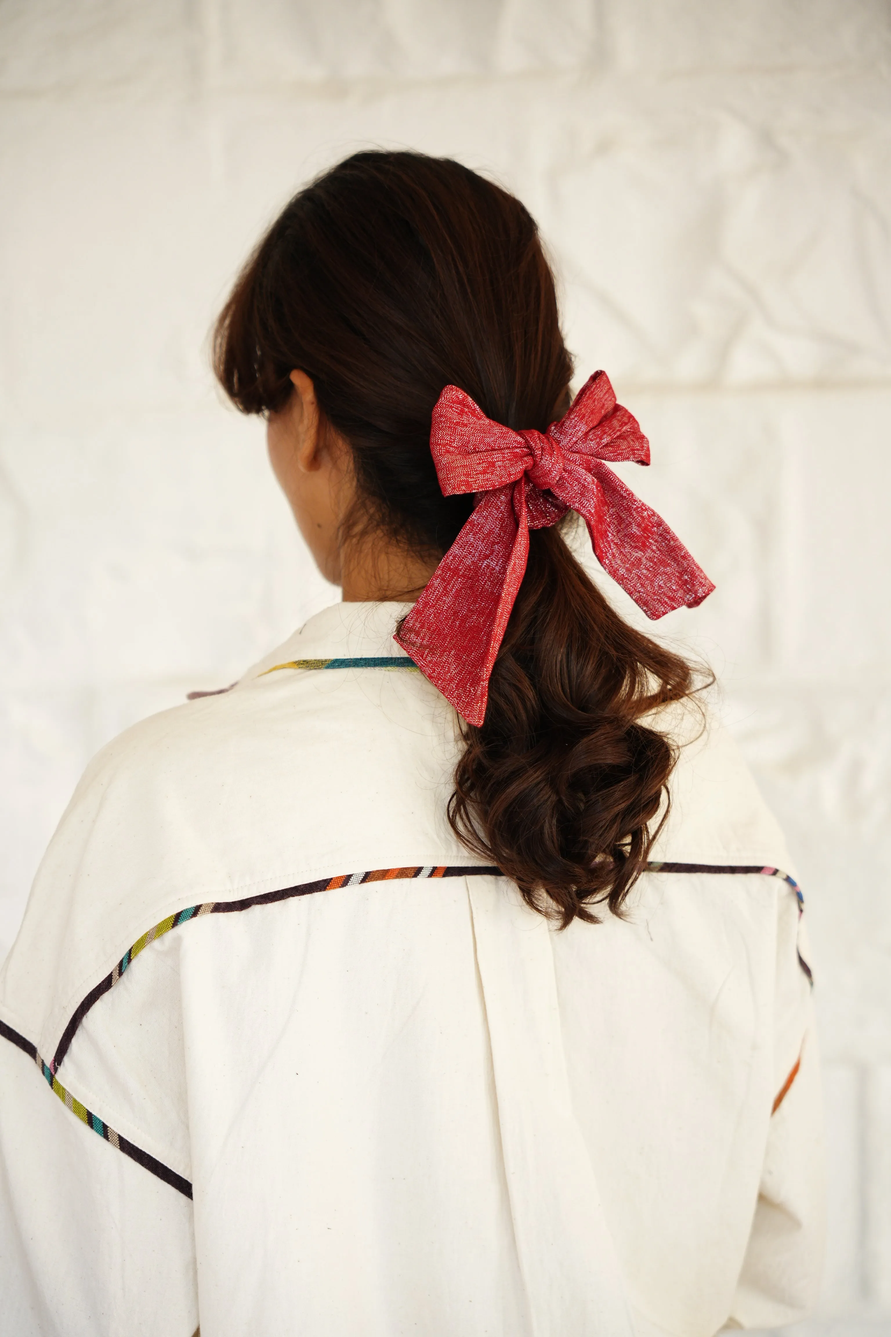 TINSEL SCRUNCHIE | RED sold by Rujuta Sheth product image thumbnail 2