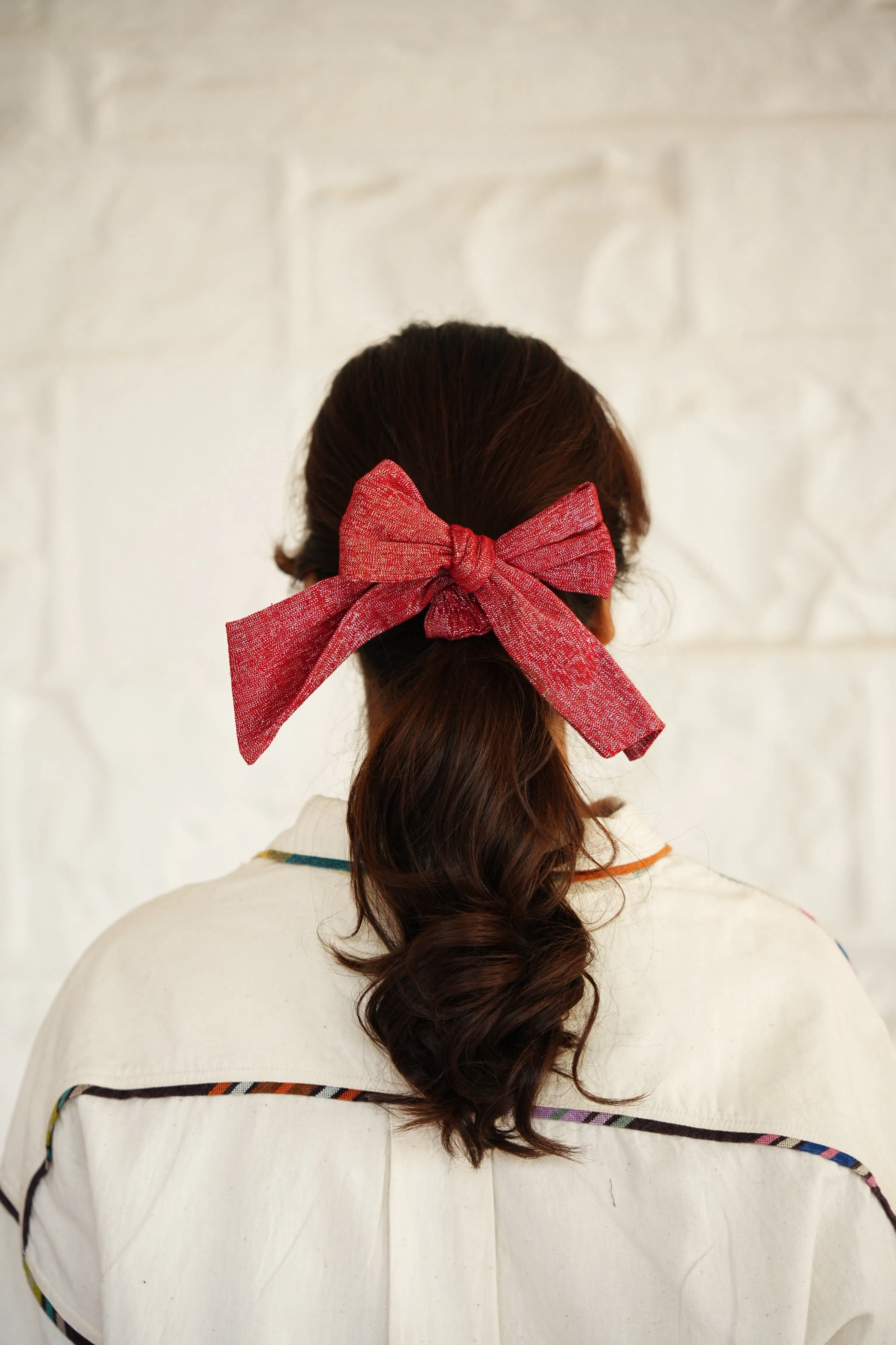 TINSEL SCRUNCHIE | RED sold by Rujuta Sheth product image thumbnail 3